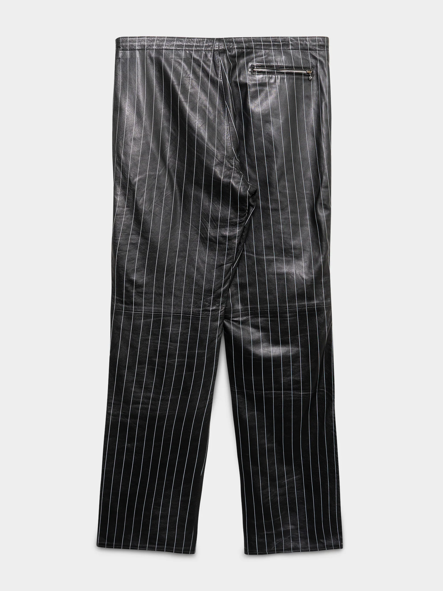 1/1 Pinstripe Leather Fleurknee Pants - Image 3