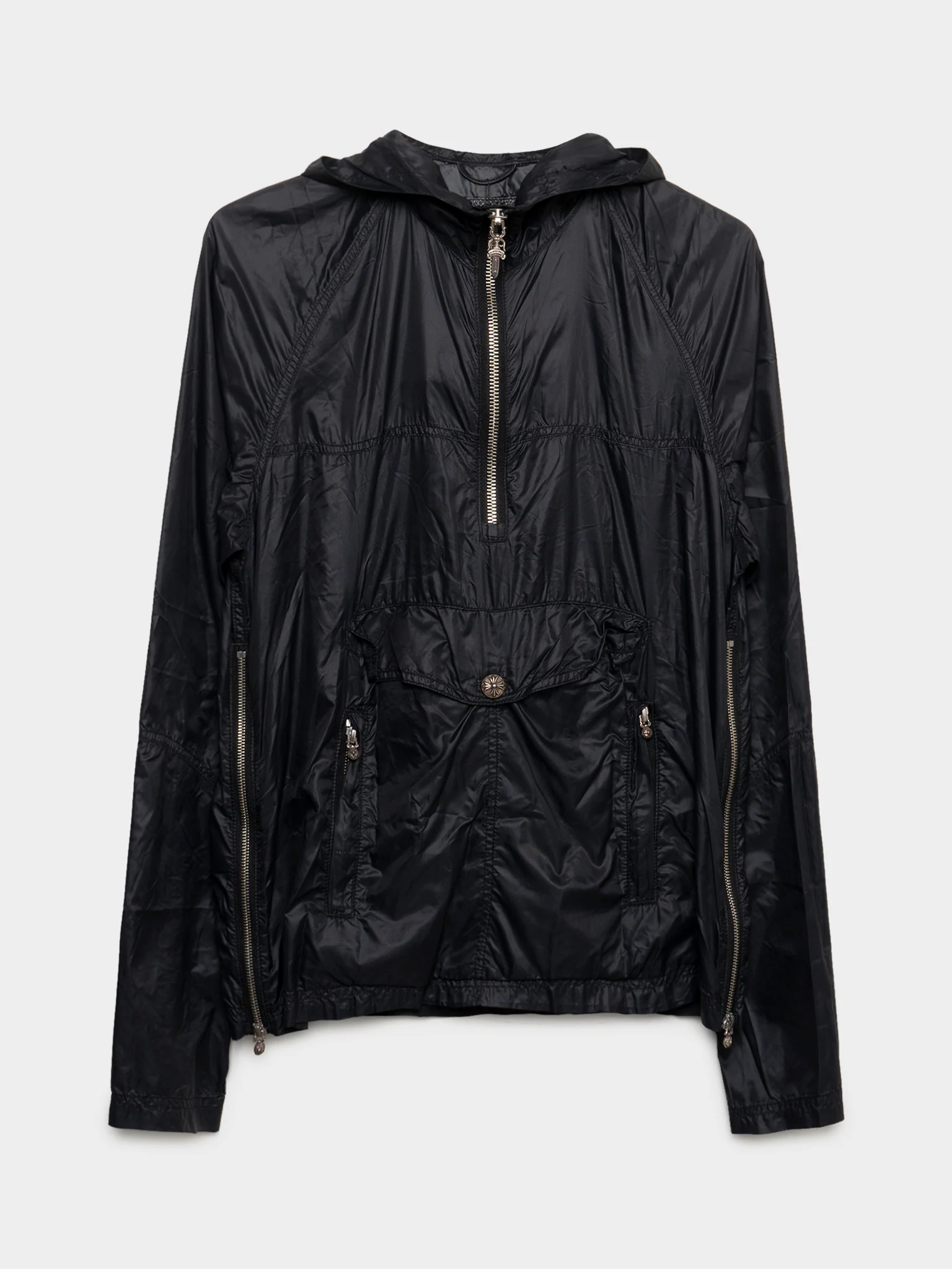 1/2 Zip Patched Hooded Windbreaker - Image 2