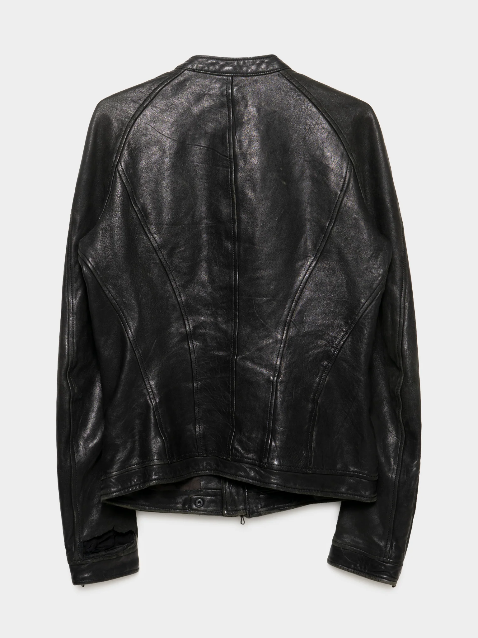 5-Zip Sheep Leather Jacket - Image 3