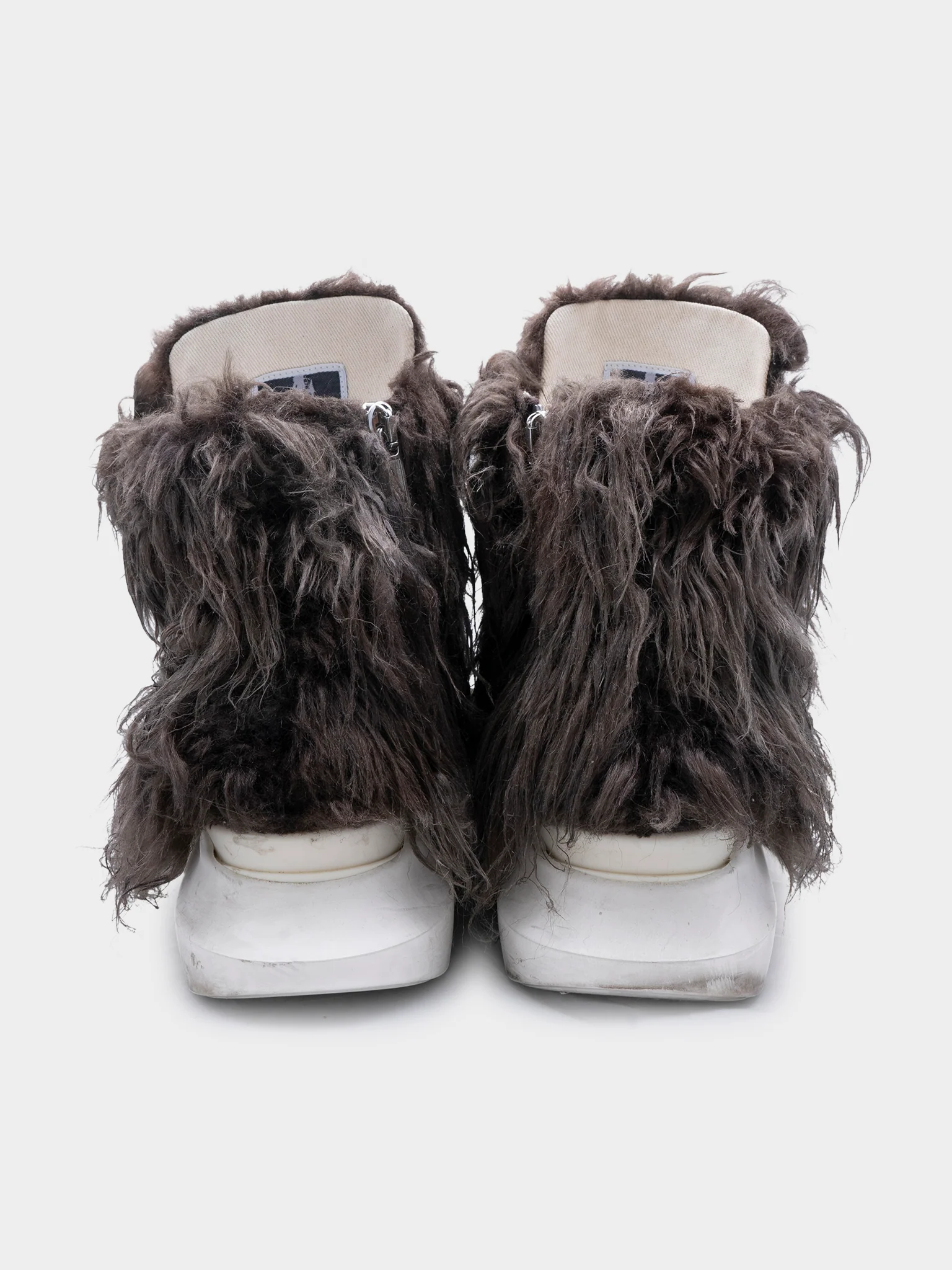 Abstract Fur Trim Hi-top Ramones - Image 4