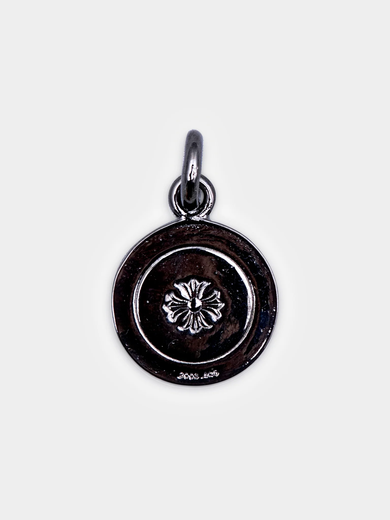 Black Rhodium Angel Medallion Pendant - Image 2
