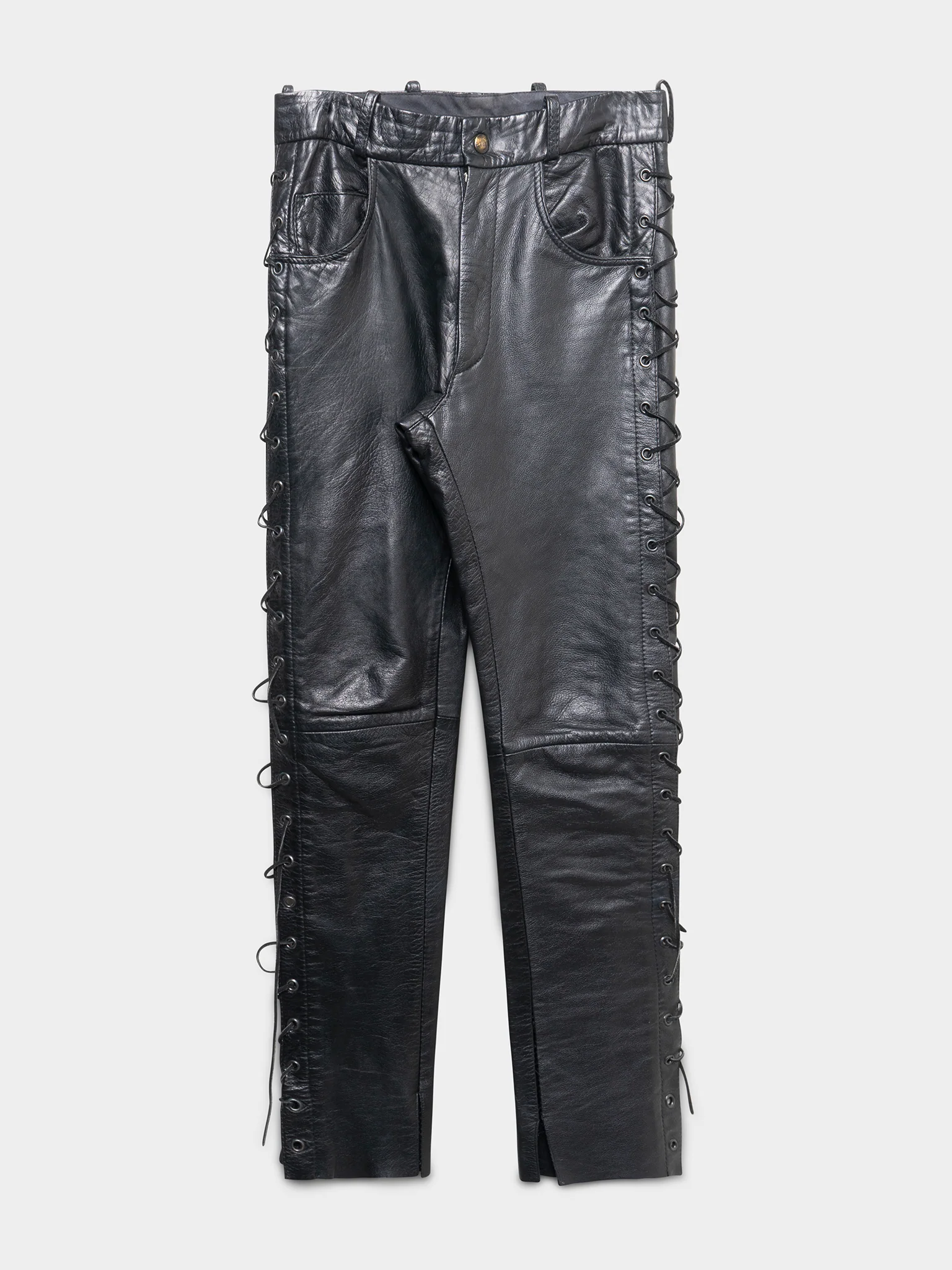 AW98 “Radioactivity” Laced Leather Pants