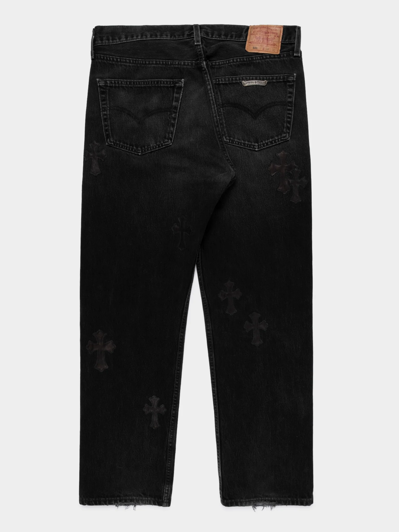 Black Cross Patch Jeans - Image 2