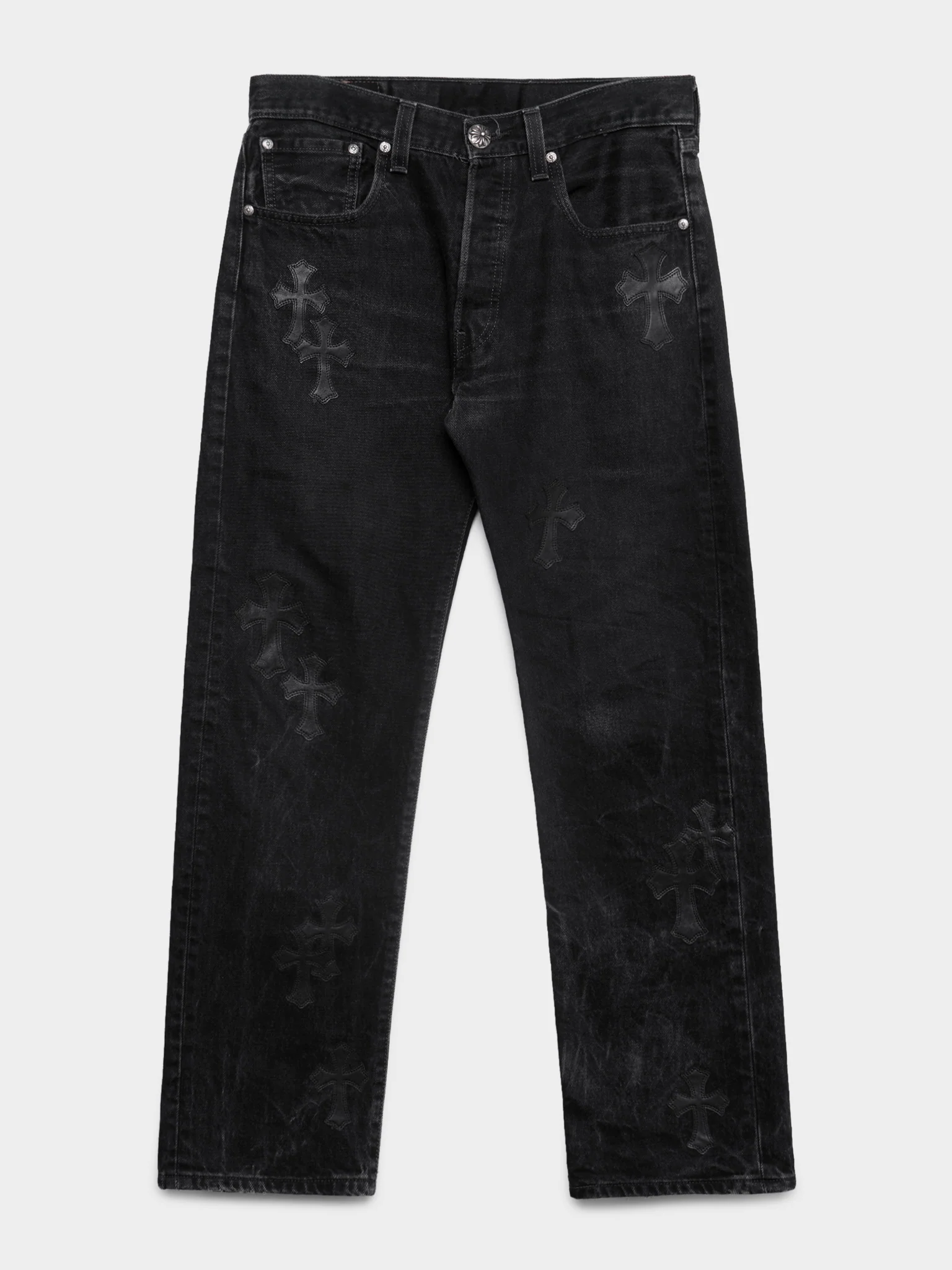 Black Patched Levis