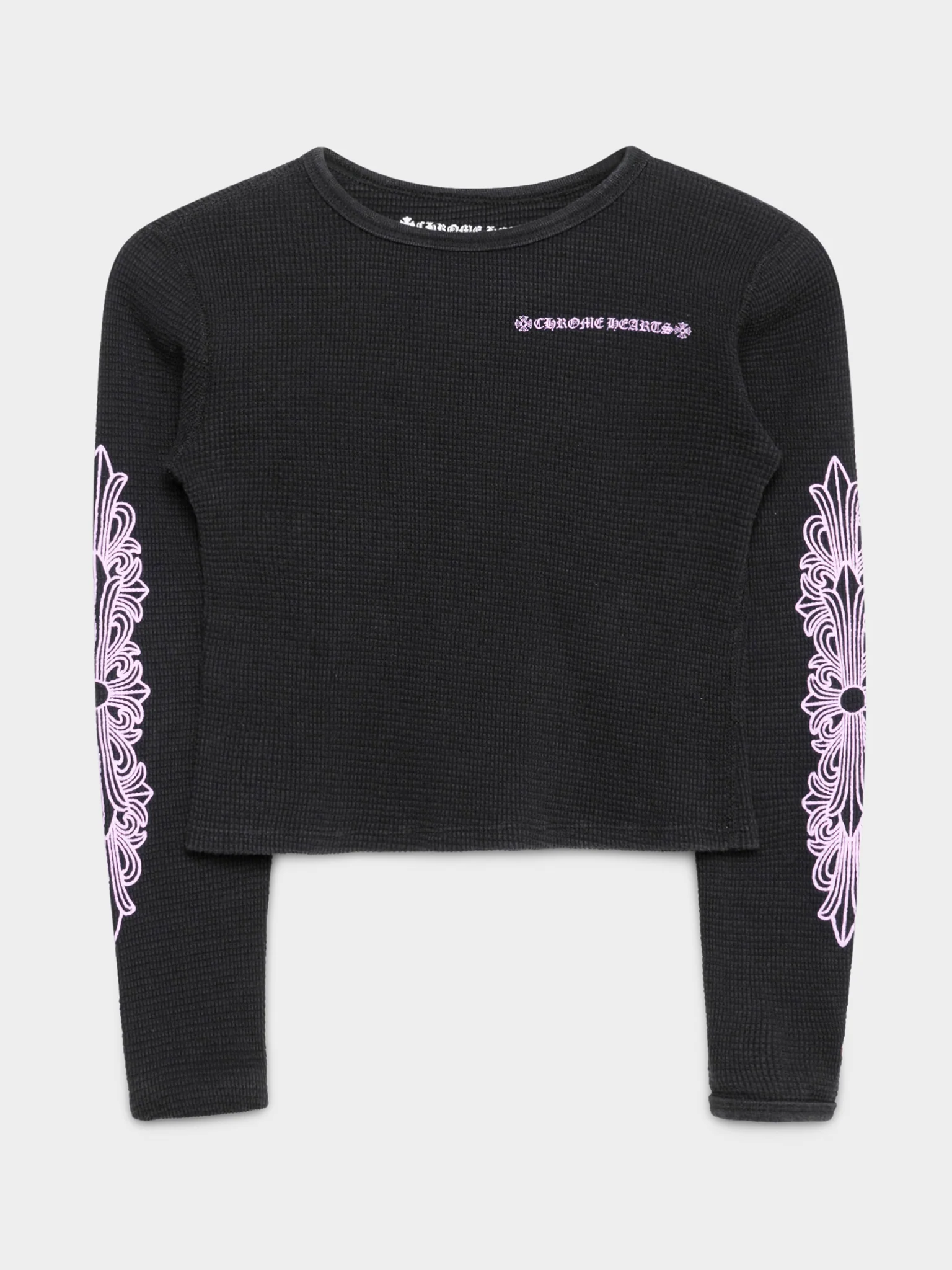 Black & Pink Baby Thermal Longsleeve Shirt