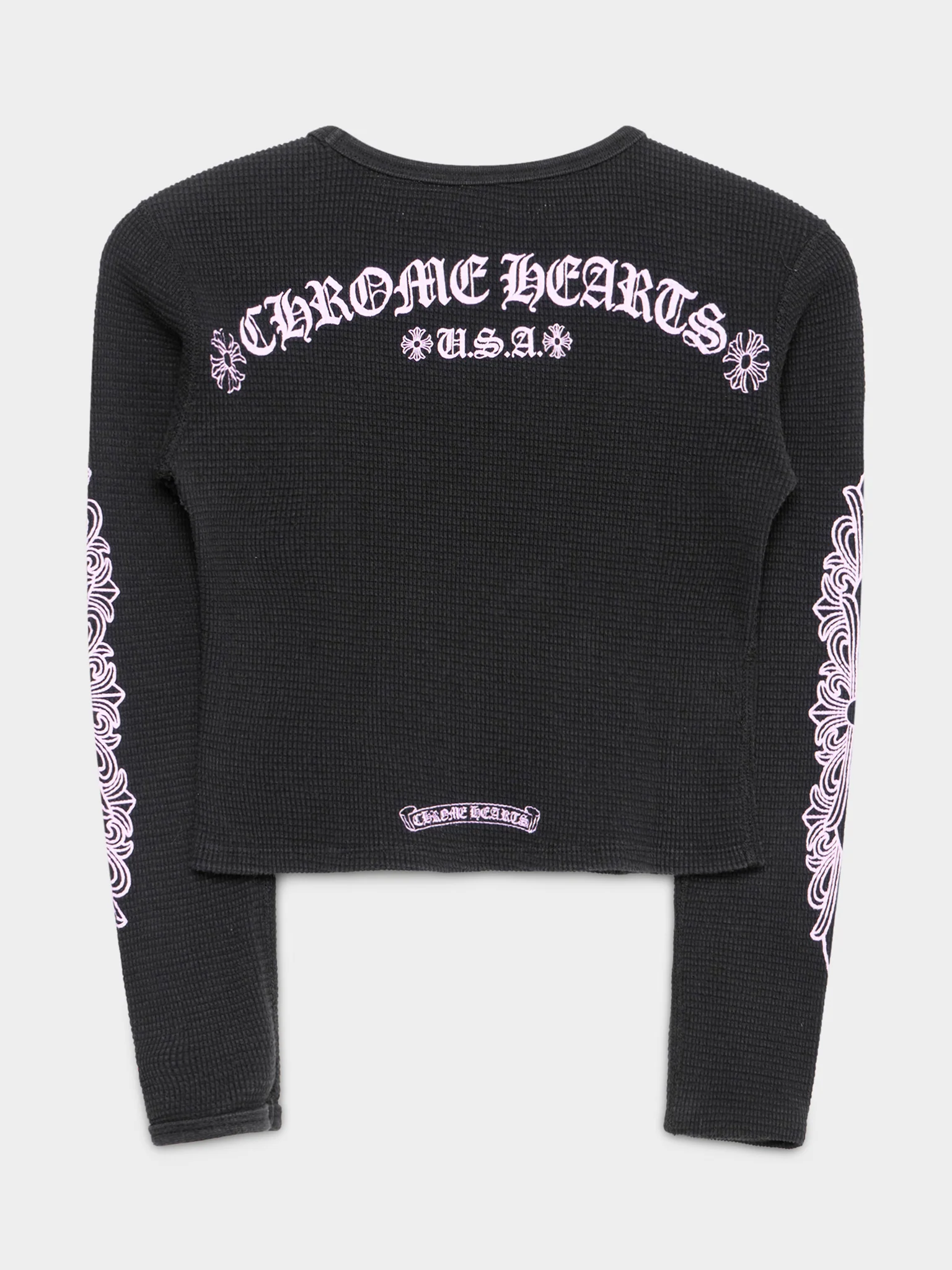 Black & Pink Baby Thermal Longsleeve Shirt - Image 3