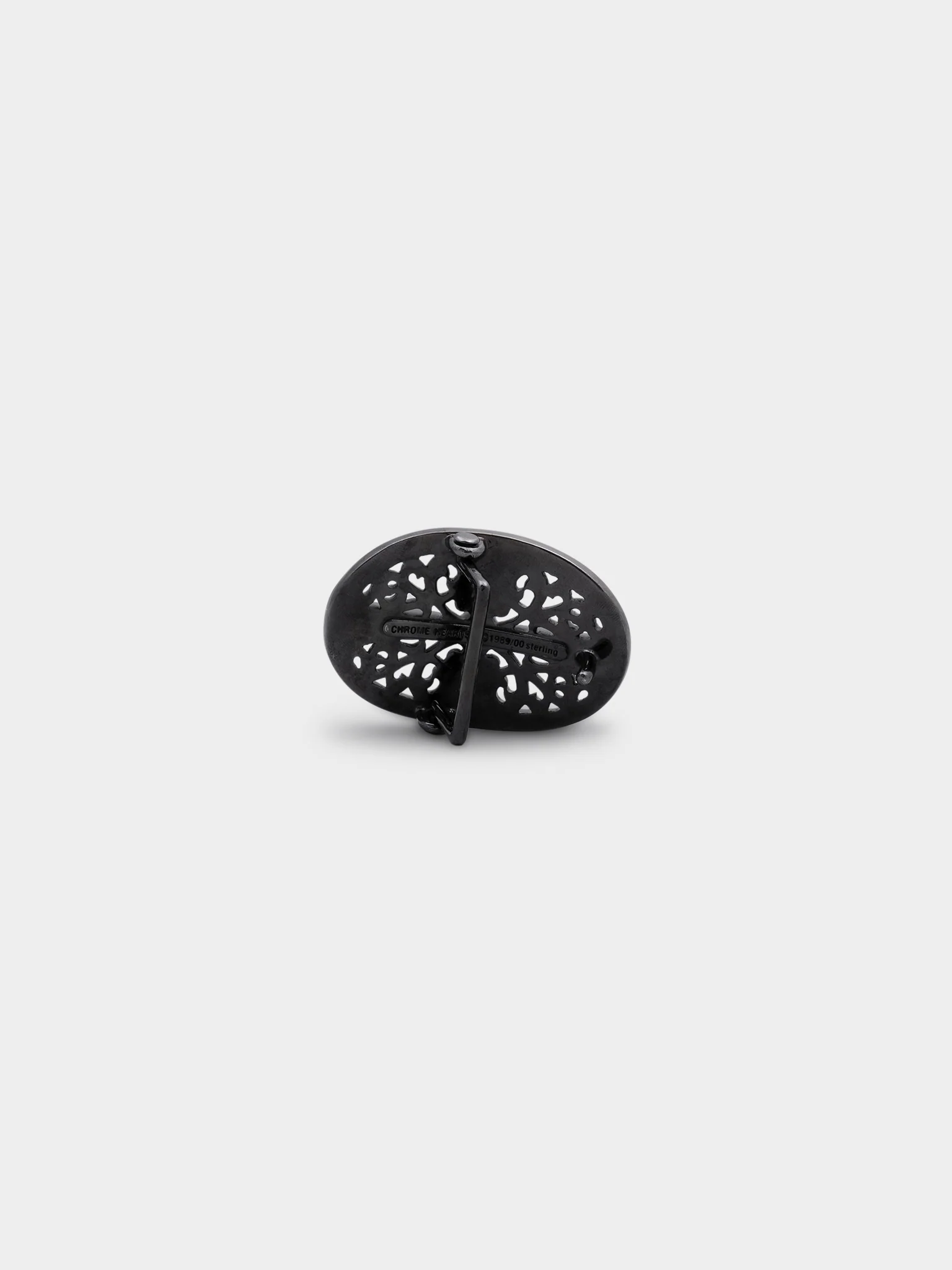 Black Rhodium Oval Cross Buckle - Image 3