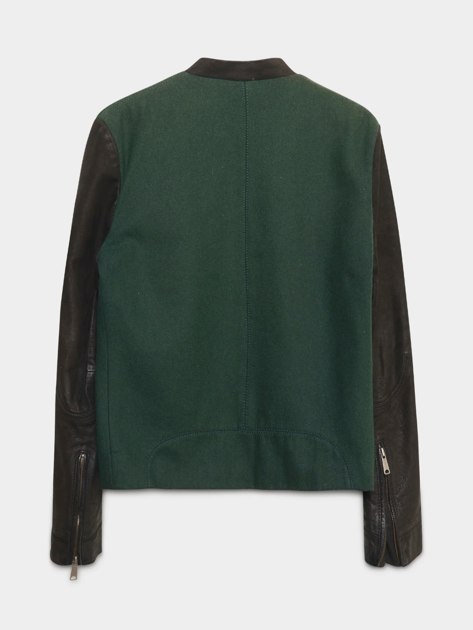 Blistered Leather Varsity Jacket - Image 3