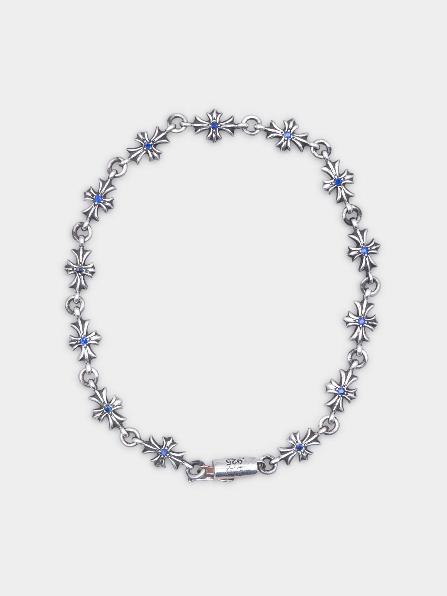 Blue Sapphire Tiny E Bracelet - Image 2
