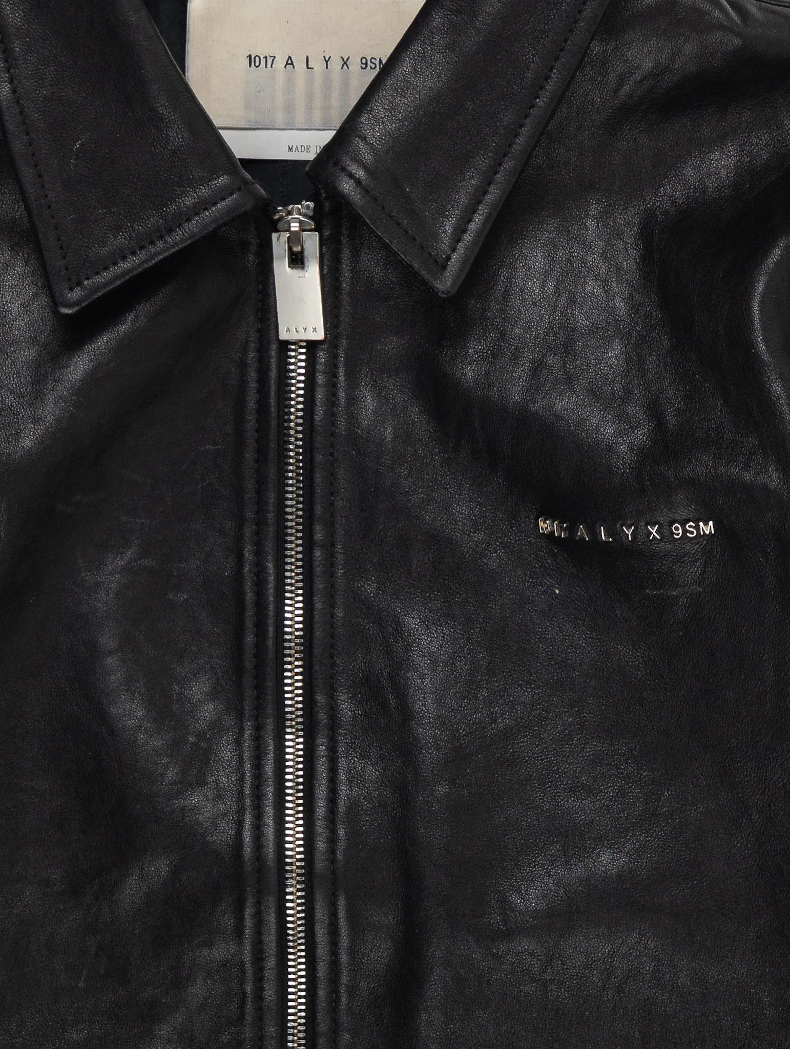 Burnt Leather Zip Jacket - Image 2