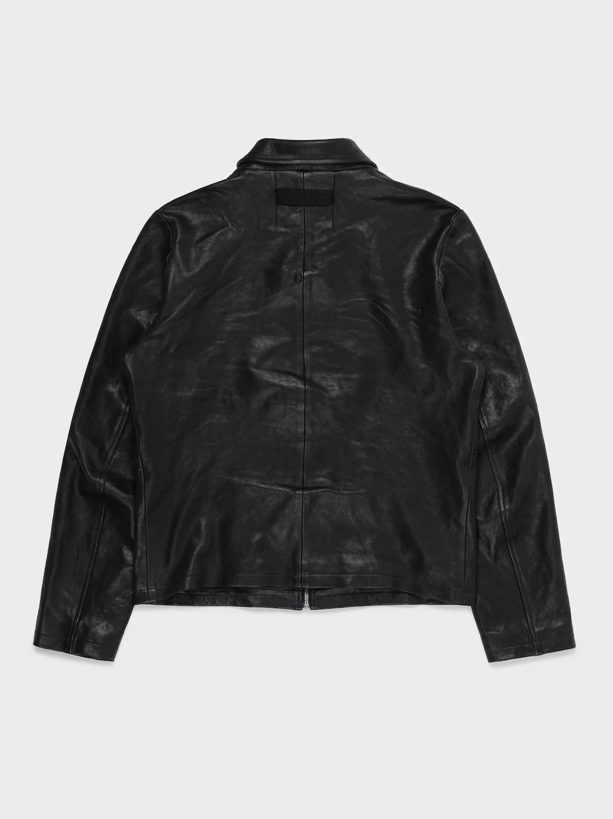 Burnt Leather Zip Jacket - Image 3