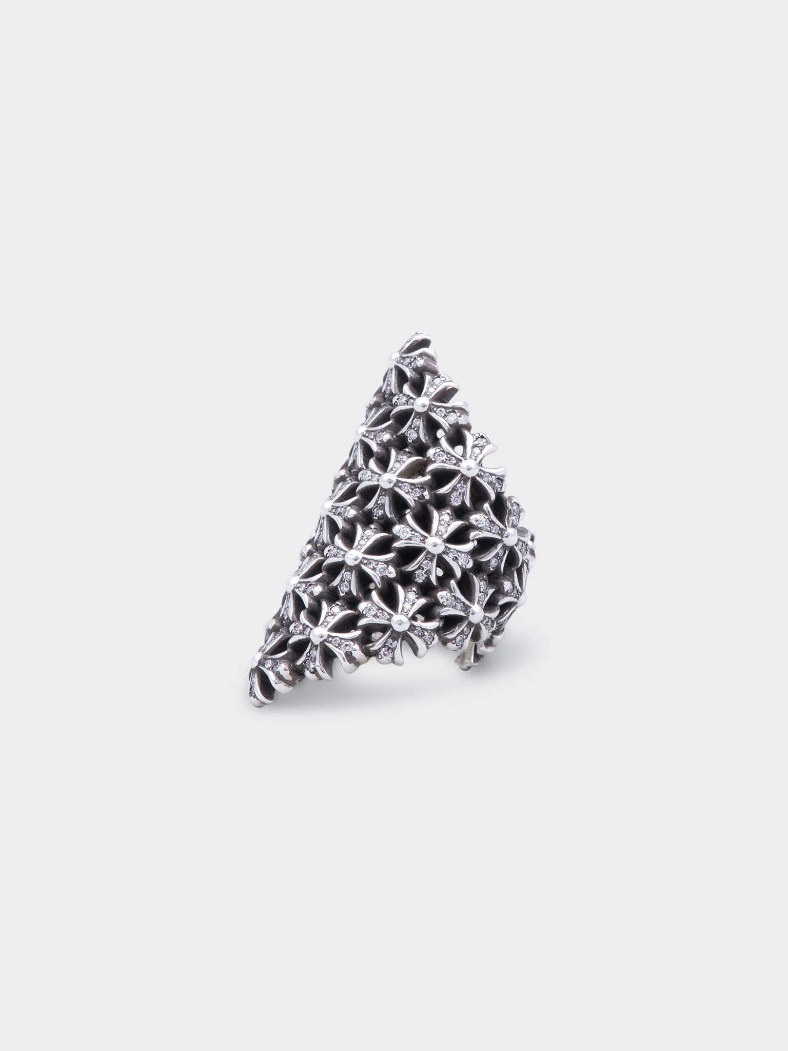 Chain Maille Ring w/ Pave Set Diamonds - Image 2