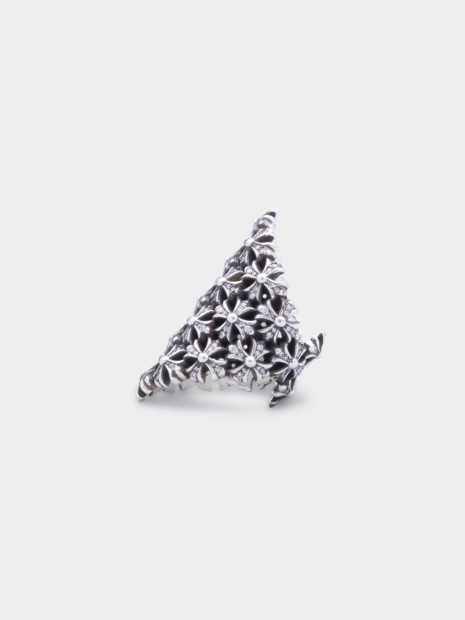 Chain Maille Ring w/ Pave Set Diamonds - Image 3