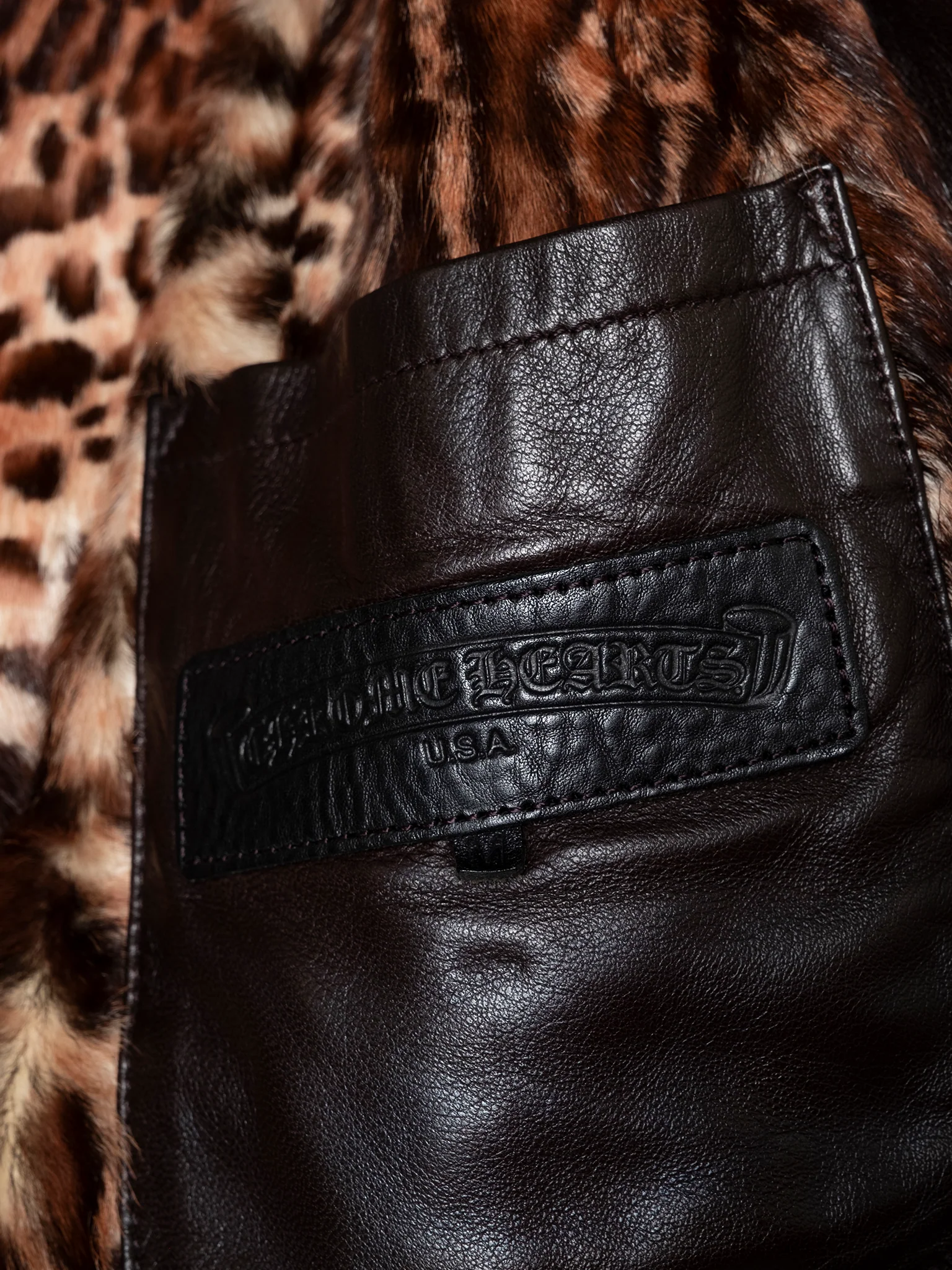 Cheetah Fur Lined Leather Coat - Image 4
