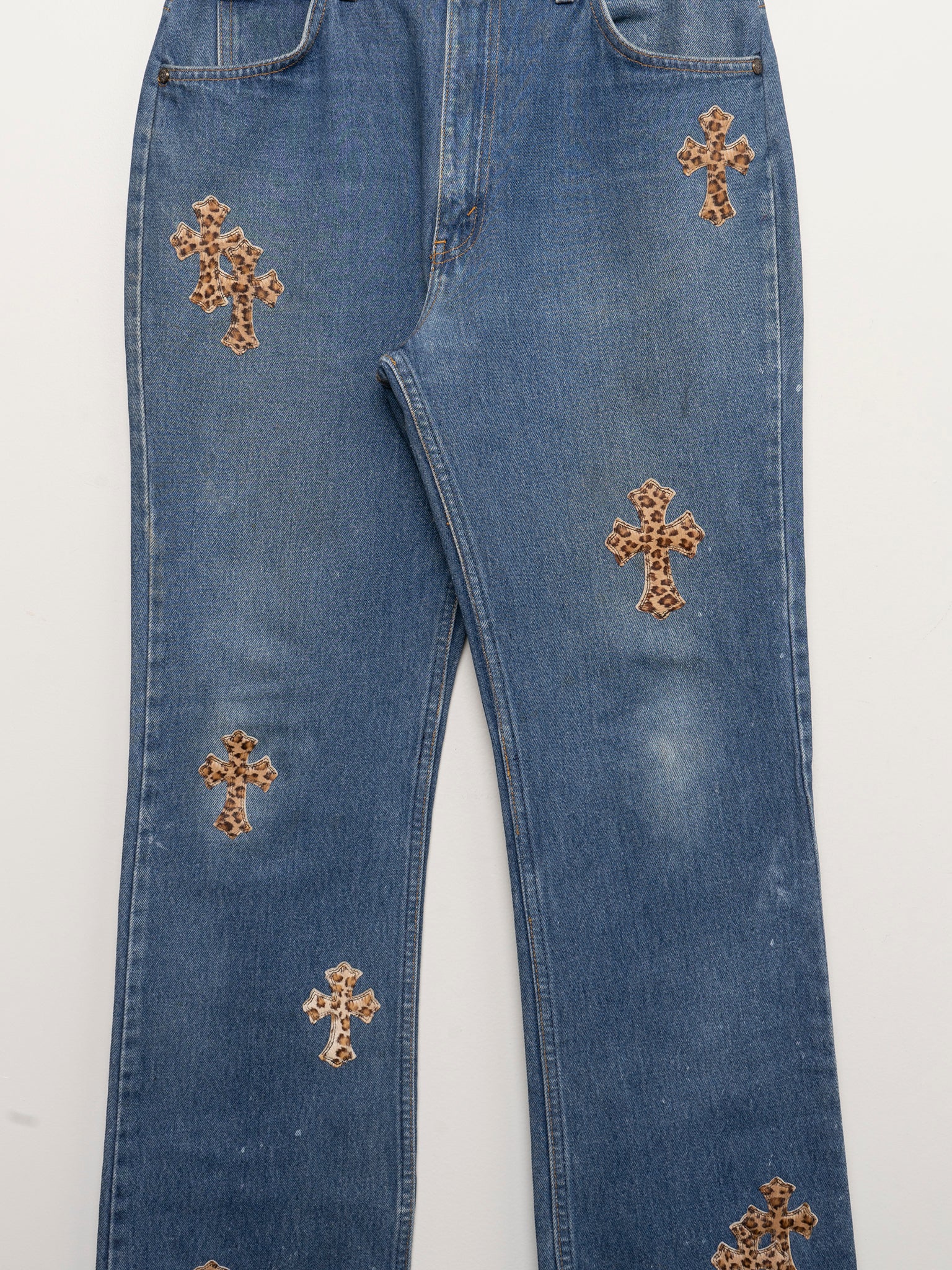 Cheetah Patched Levi’s Jeans - Image 2