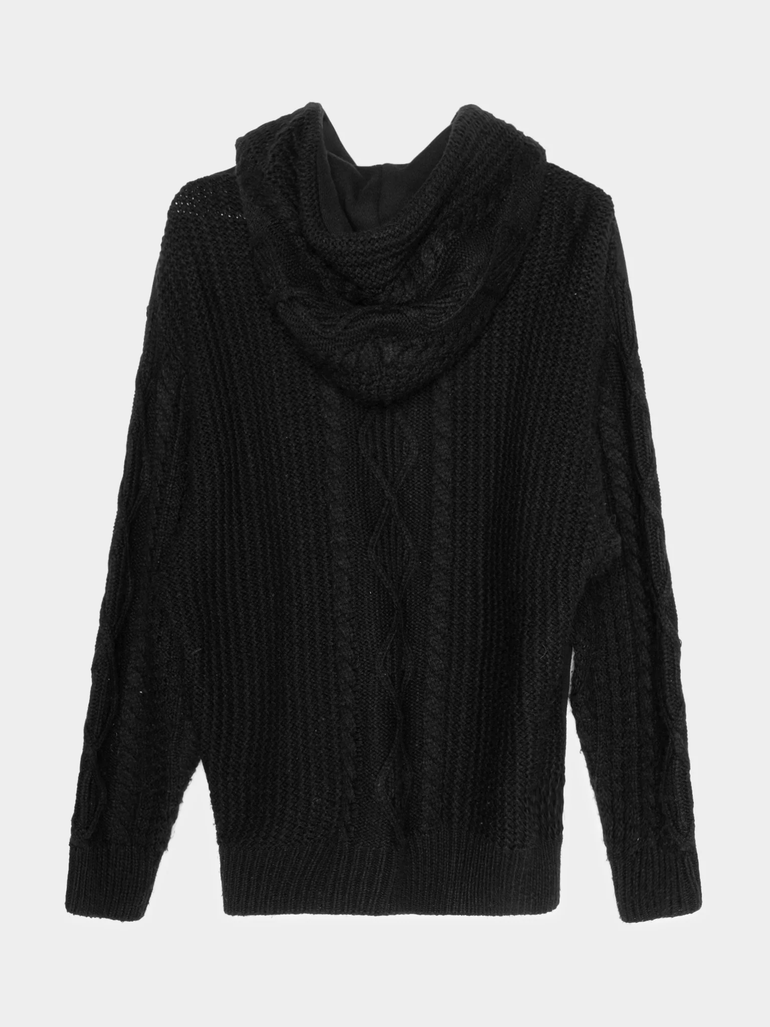 Chunky Knit Zip Up Hoodie - Image 2