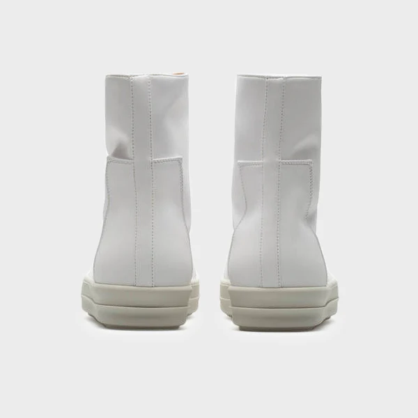 White Leather Zipper Ramones - Image 4