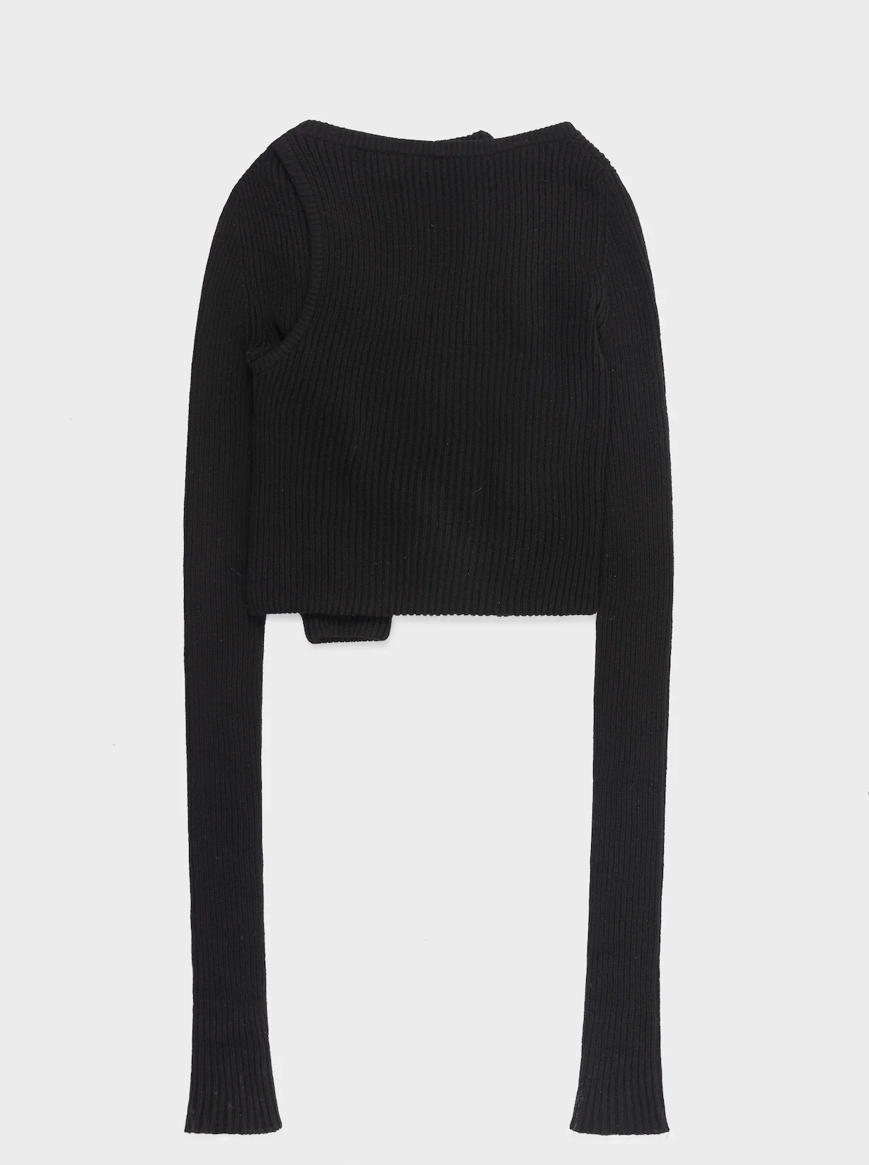 Cropped Double Layered Sweater - Image 3