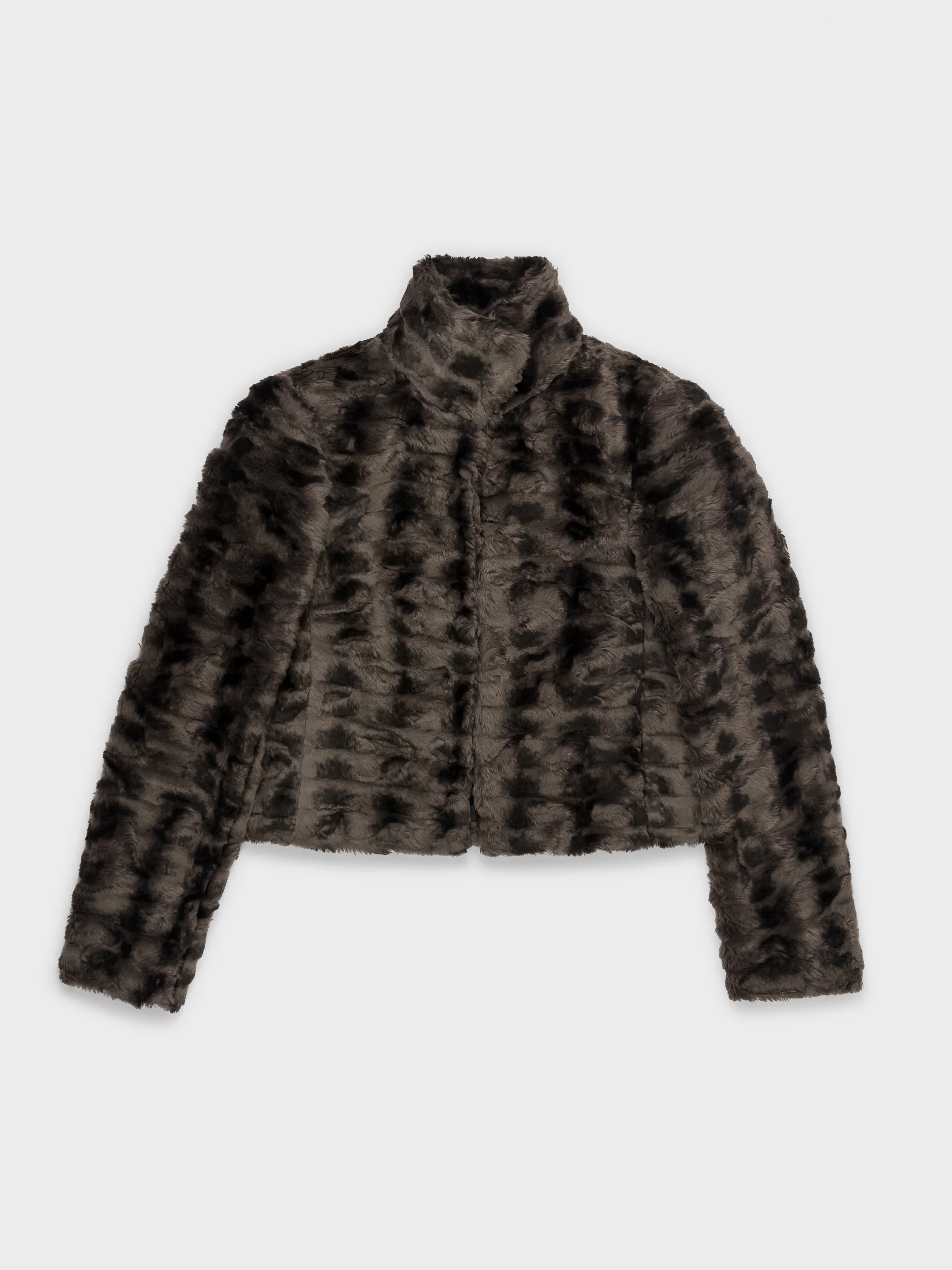 Cropped Faux Fur Jacket - Image 3