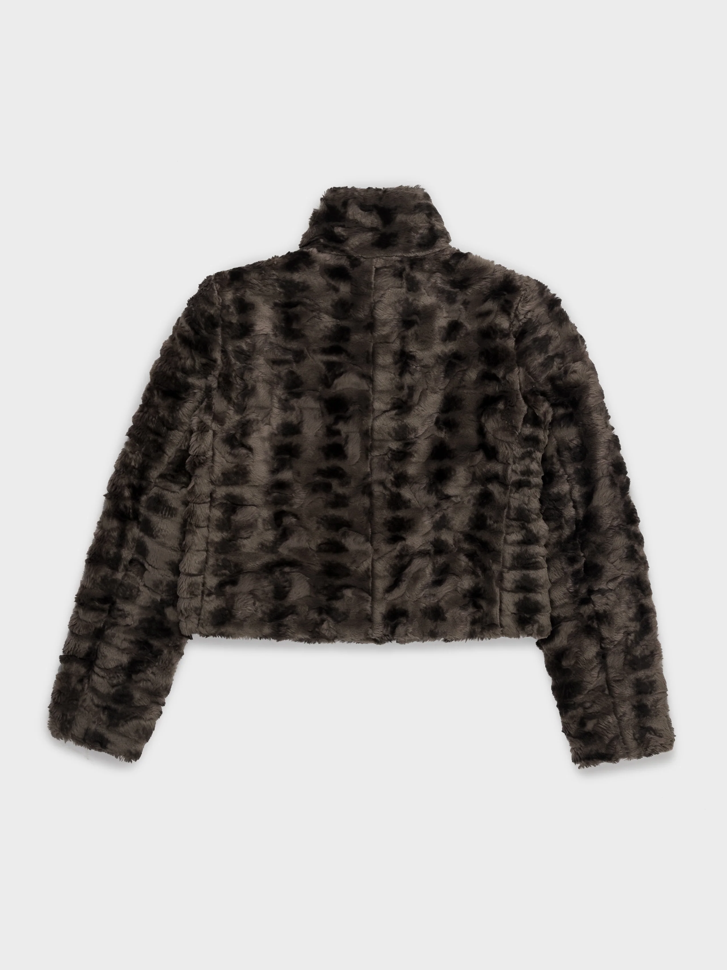 Cropped Faux Fur Jacket - Image 4