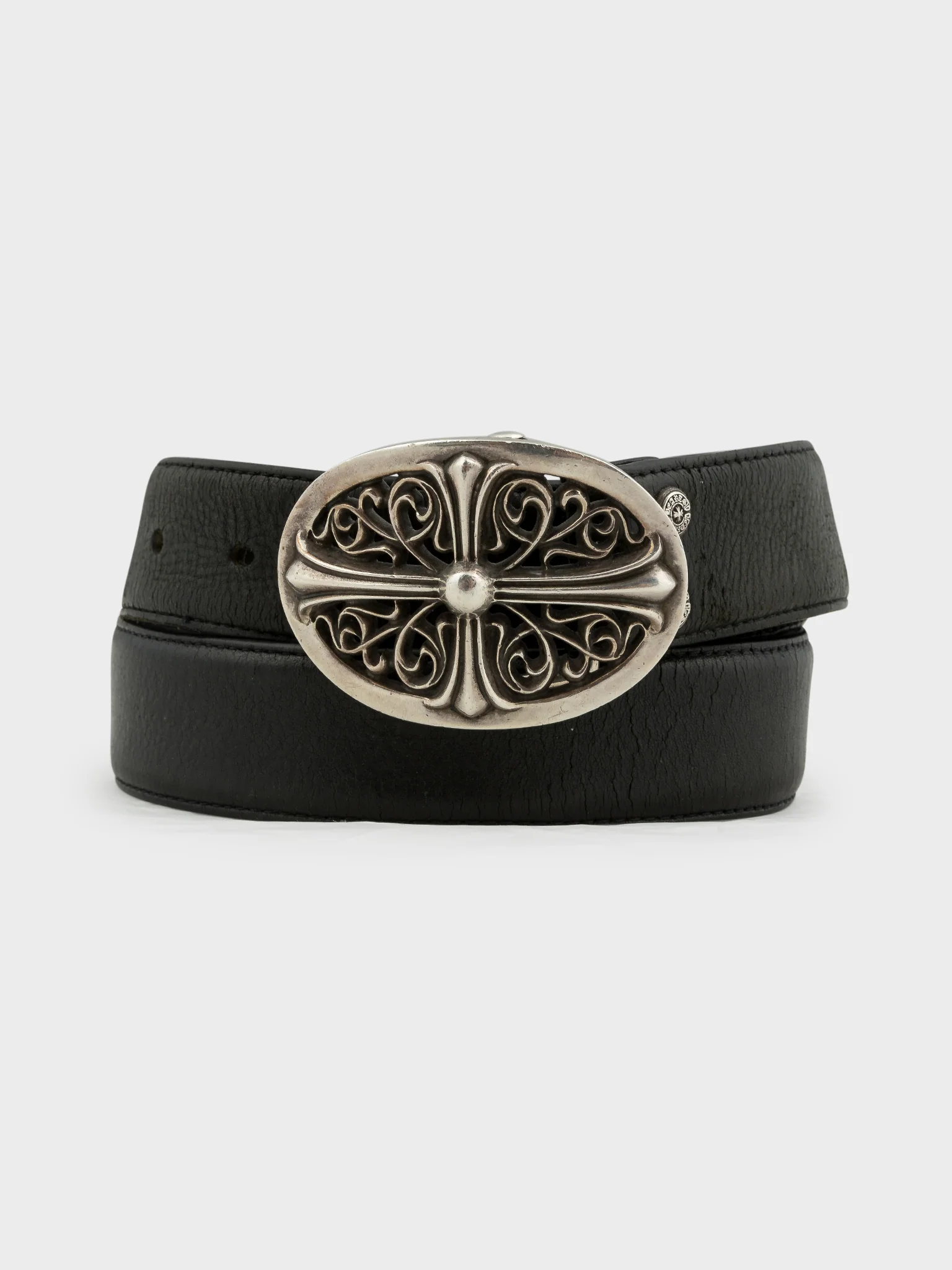 Oval Cross Buckle Belt