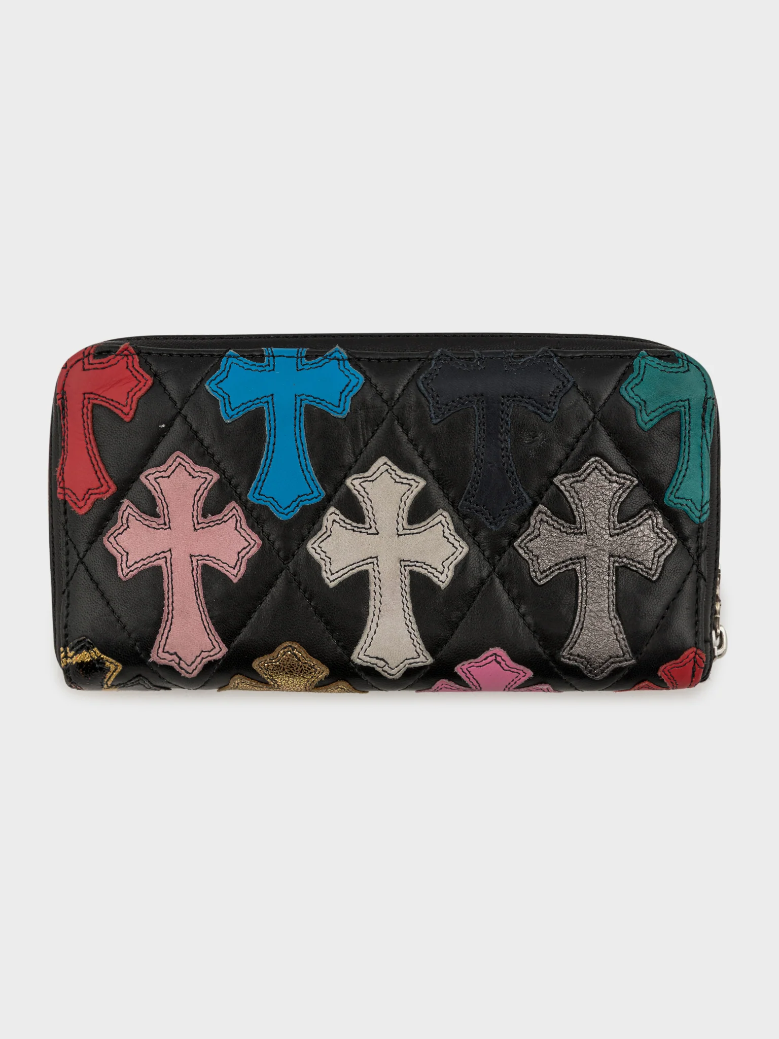Multi-Color Patch Zip Wallet - Image 2