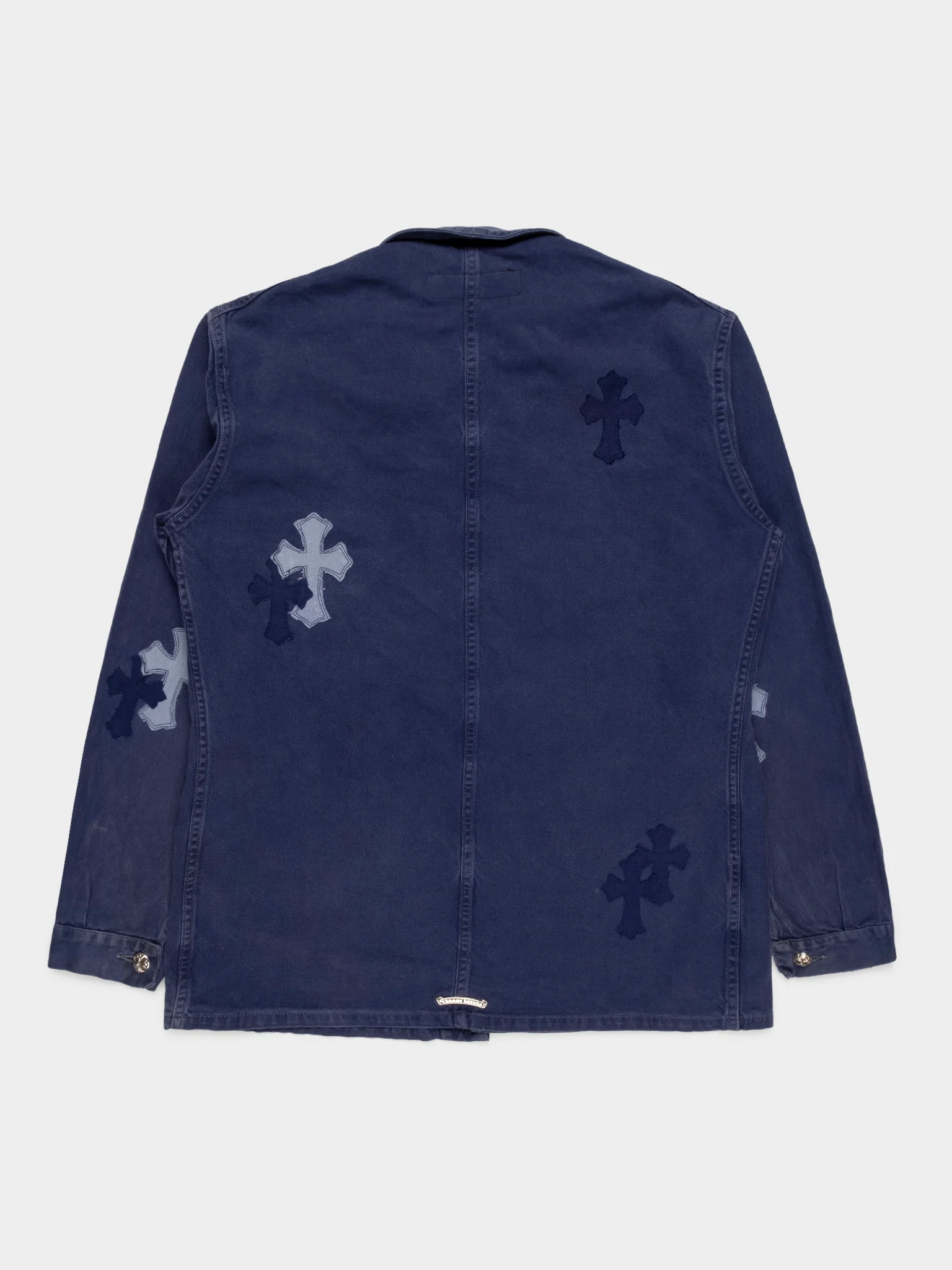 Cross Patched Vintage French Chore Coat - Image 2