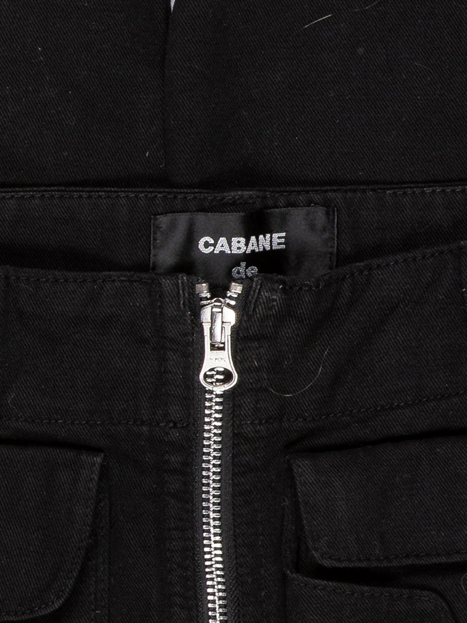Curved Zipper Cargo Pants - Image 2