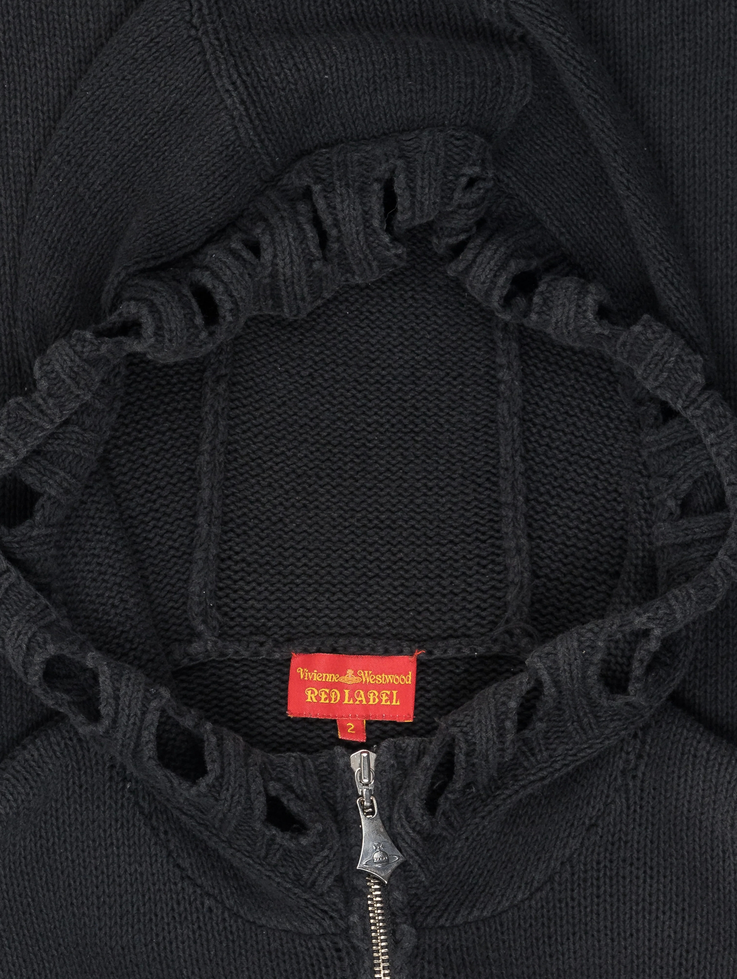 Cut-Out Knit Hoodie - Image 4