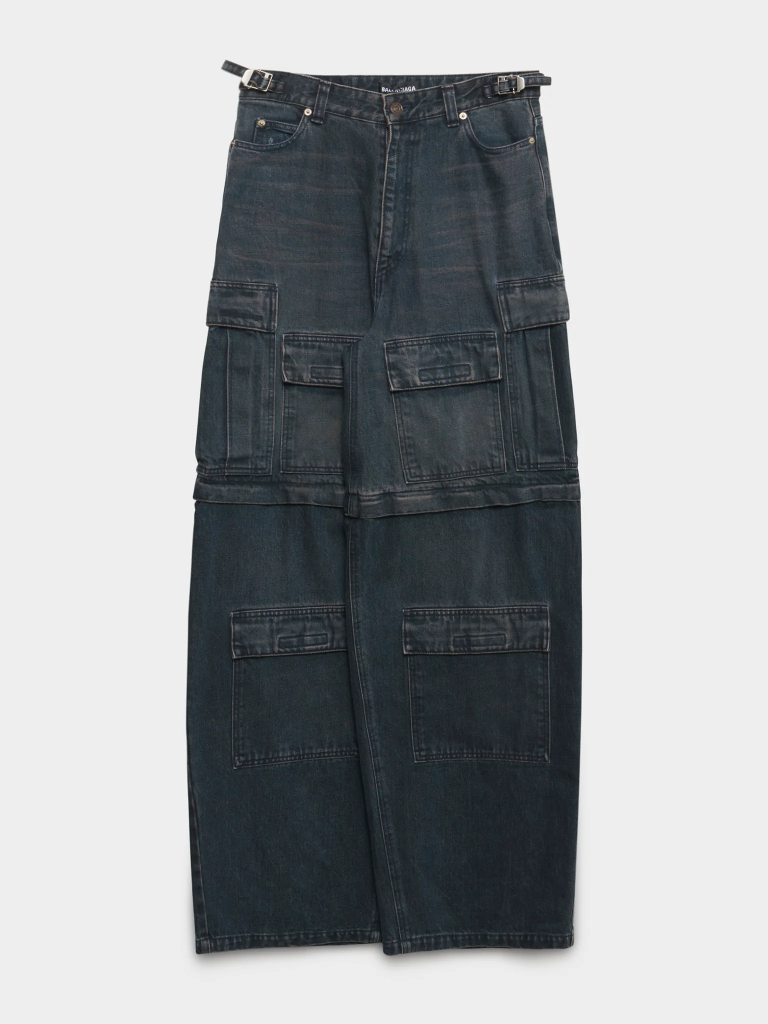 Denim Convertible Cargo Pants