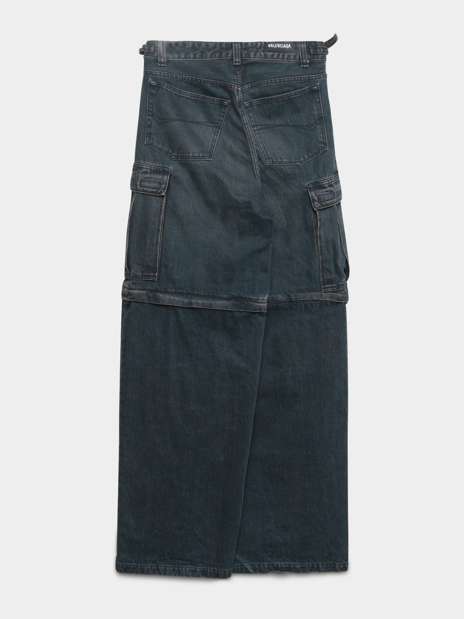 Denim Convertible Cargo Pants - Image 3