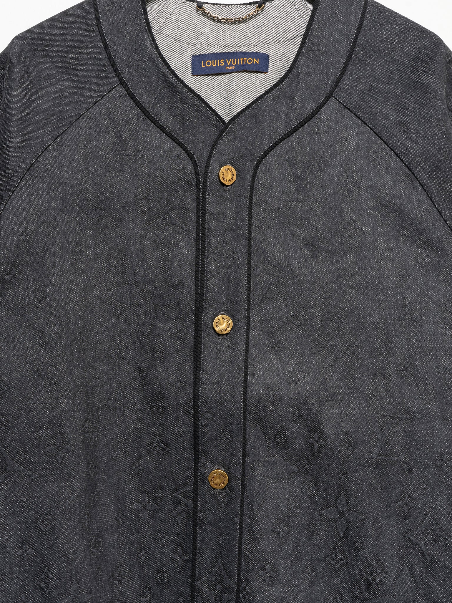 Denim Monogram Baseball Shirt - Image 2
