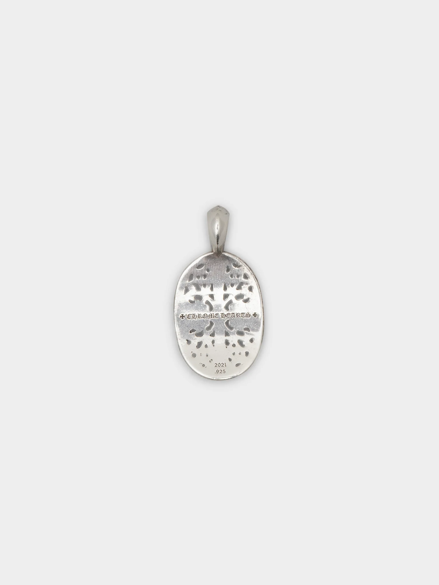 Diamond Classic Oval Cross Pendant - Image 2