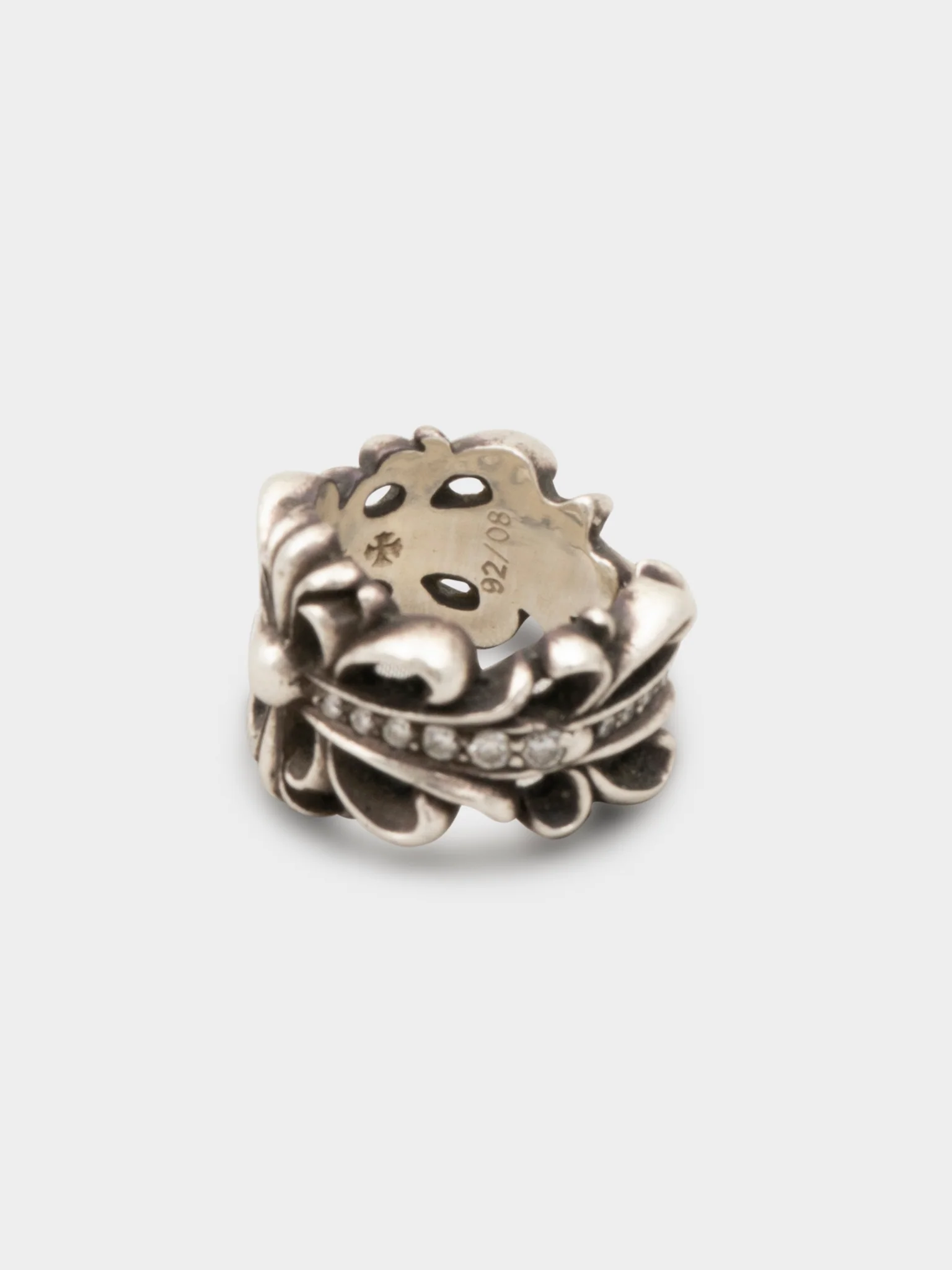 Diamond Double Floral Ring - Image 3