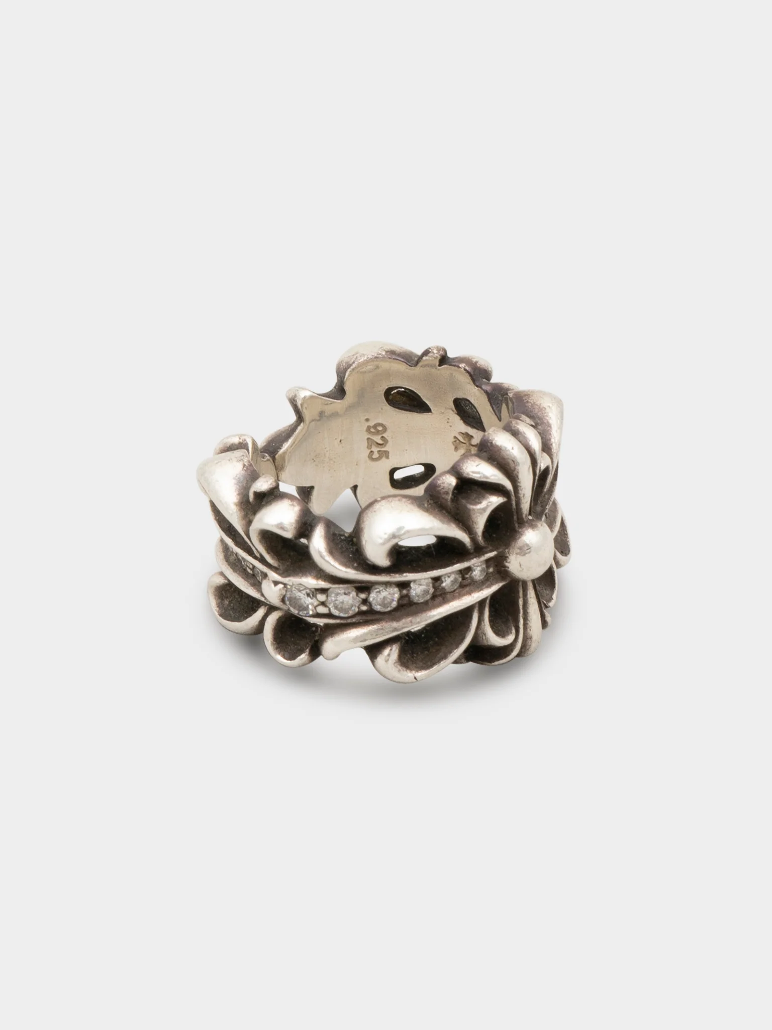 Diamond Double Floral Ring - Image 4