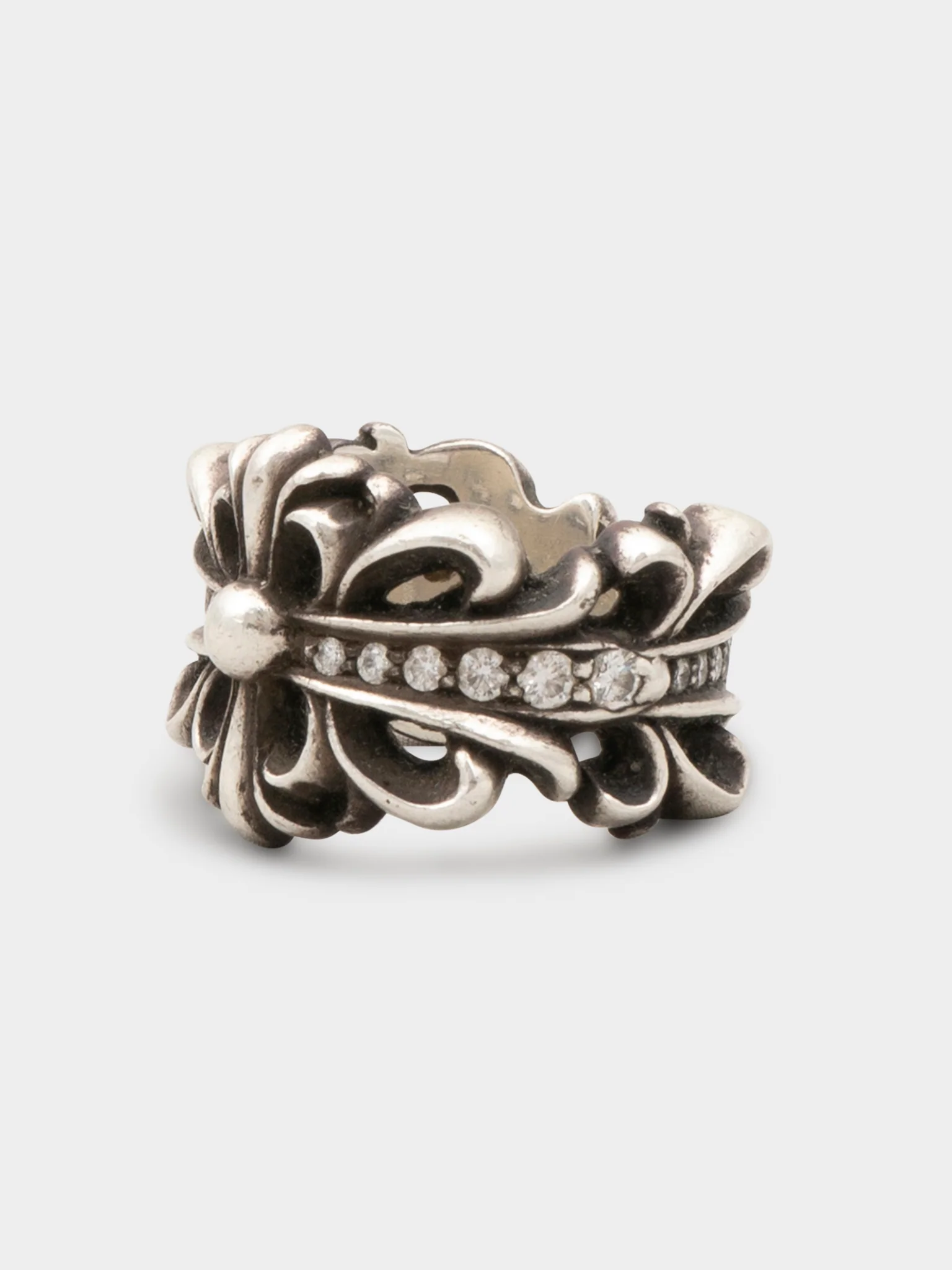 Diamond Double Floral Ring - Image 5