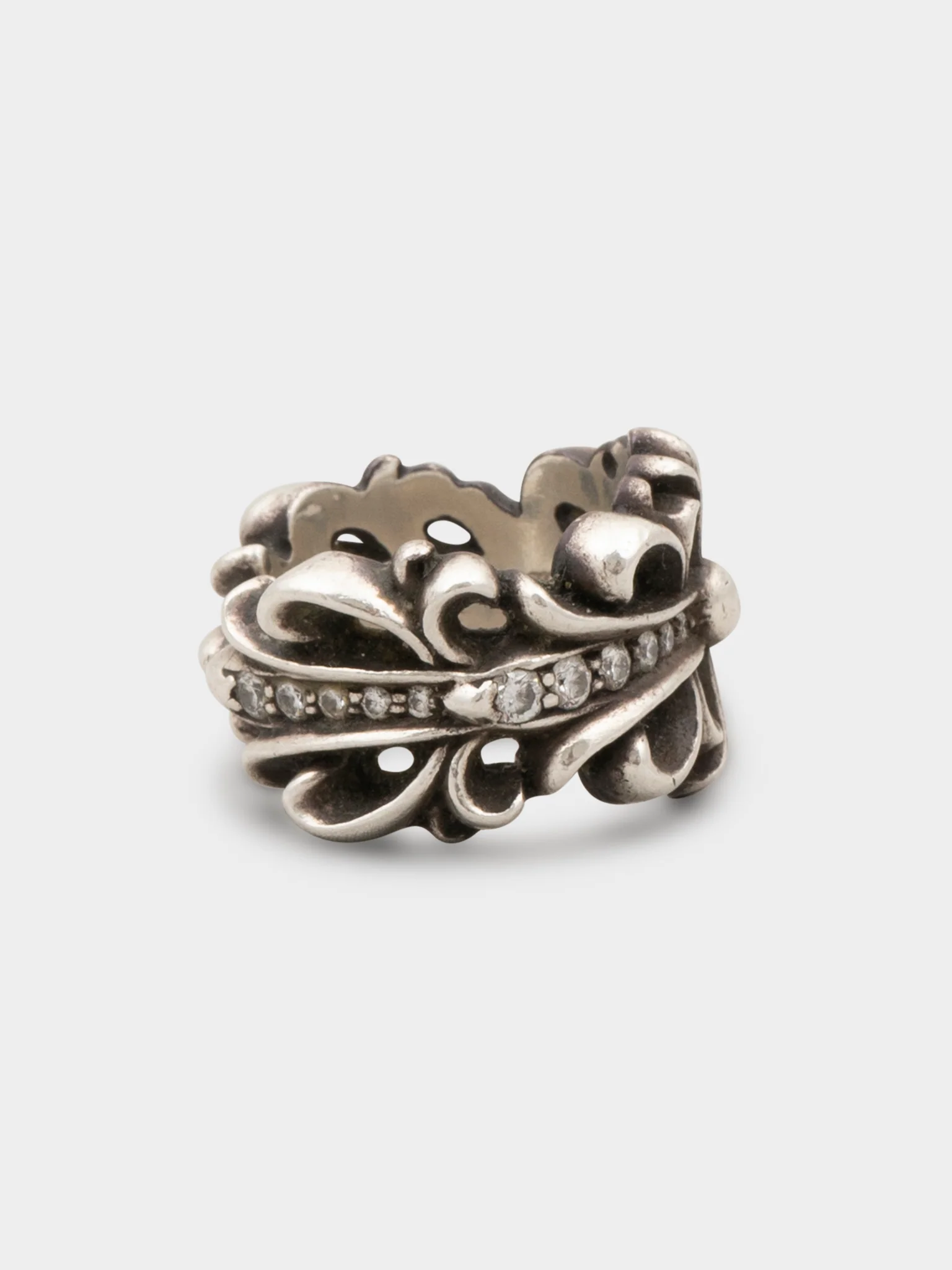 Diamond Double Floral Ring - Image 8