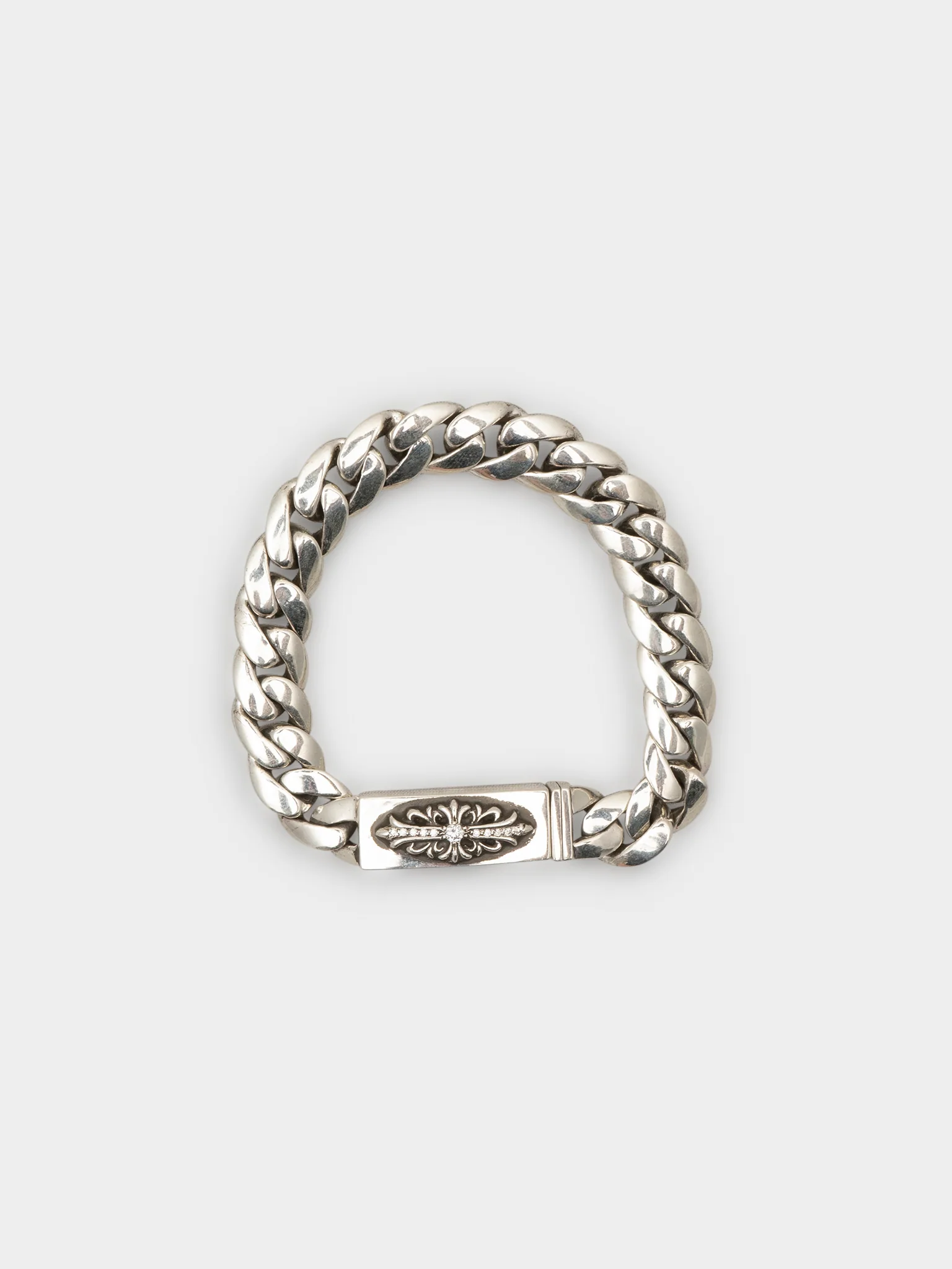 Diamond Mini Floral ID Bracelet