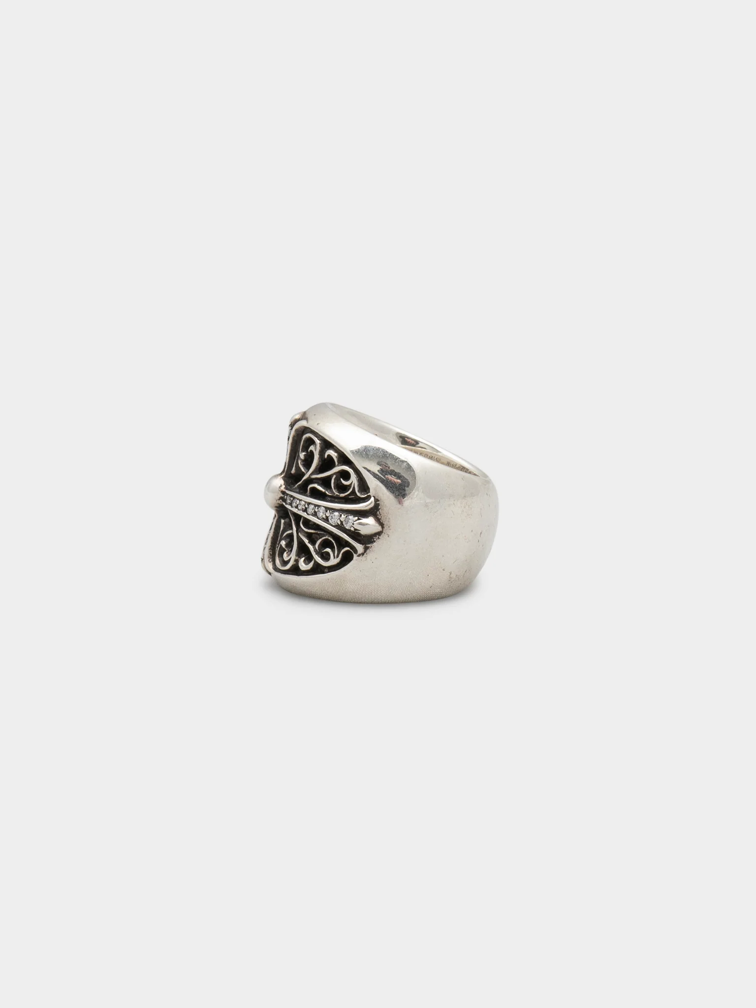 Diamond Oval Cross Ring - Image 3