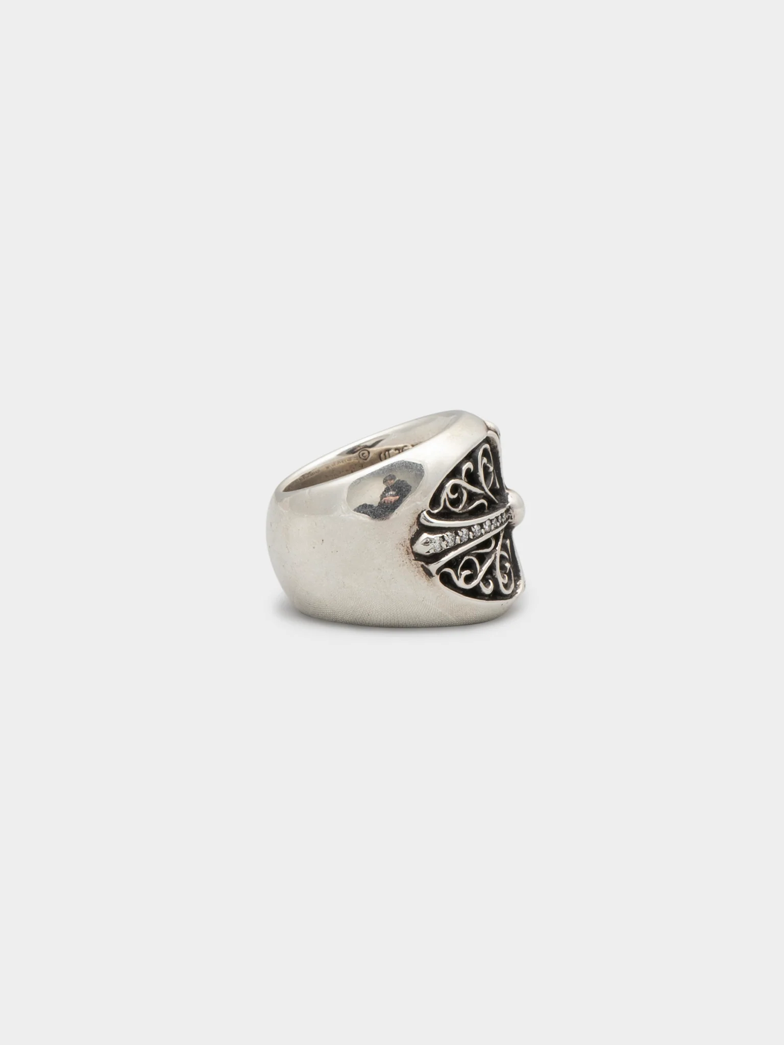 Diamond Oval Cross Ring - Image 7
