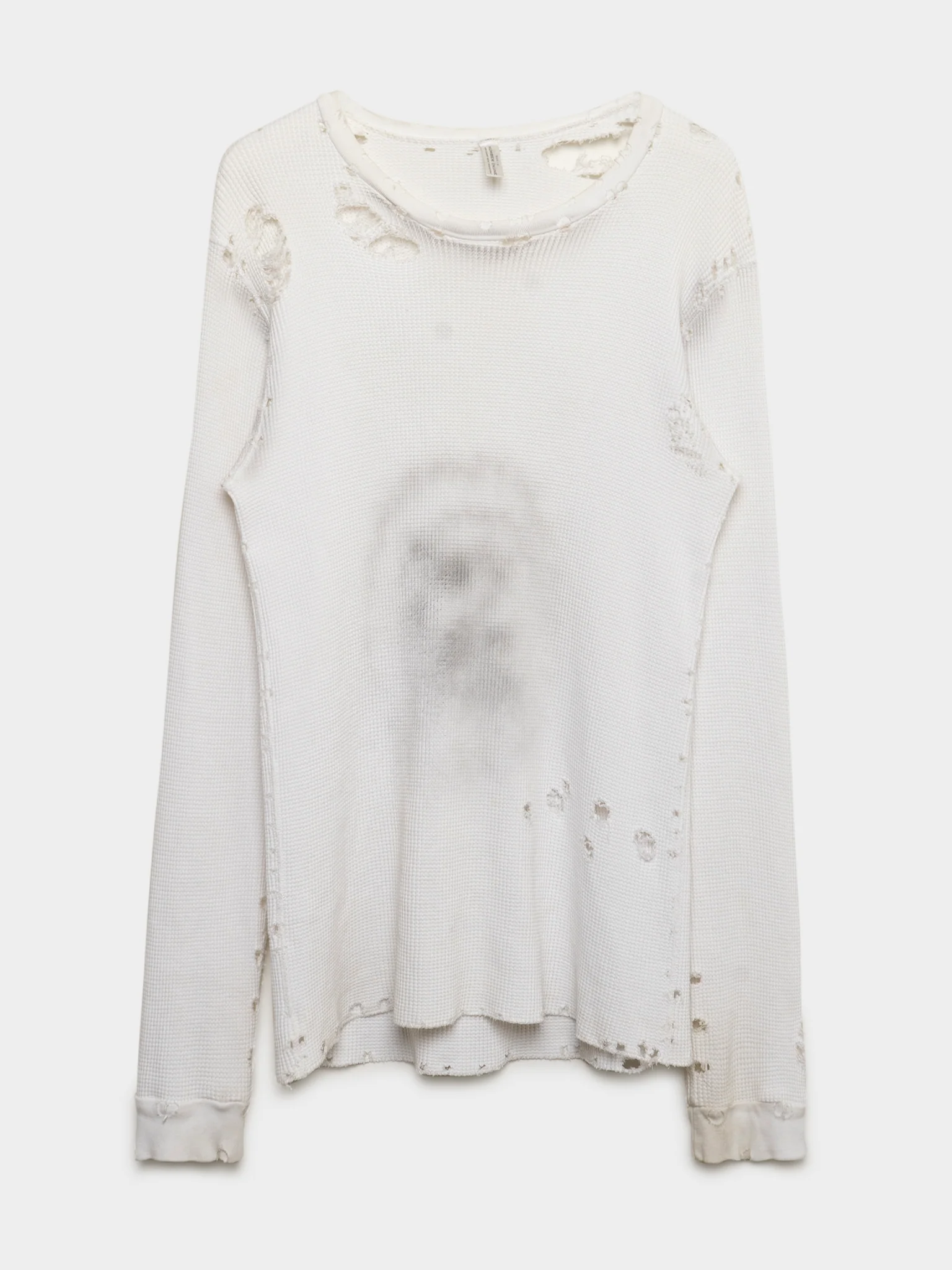 Distressed Thermal Longsleeve Shirt