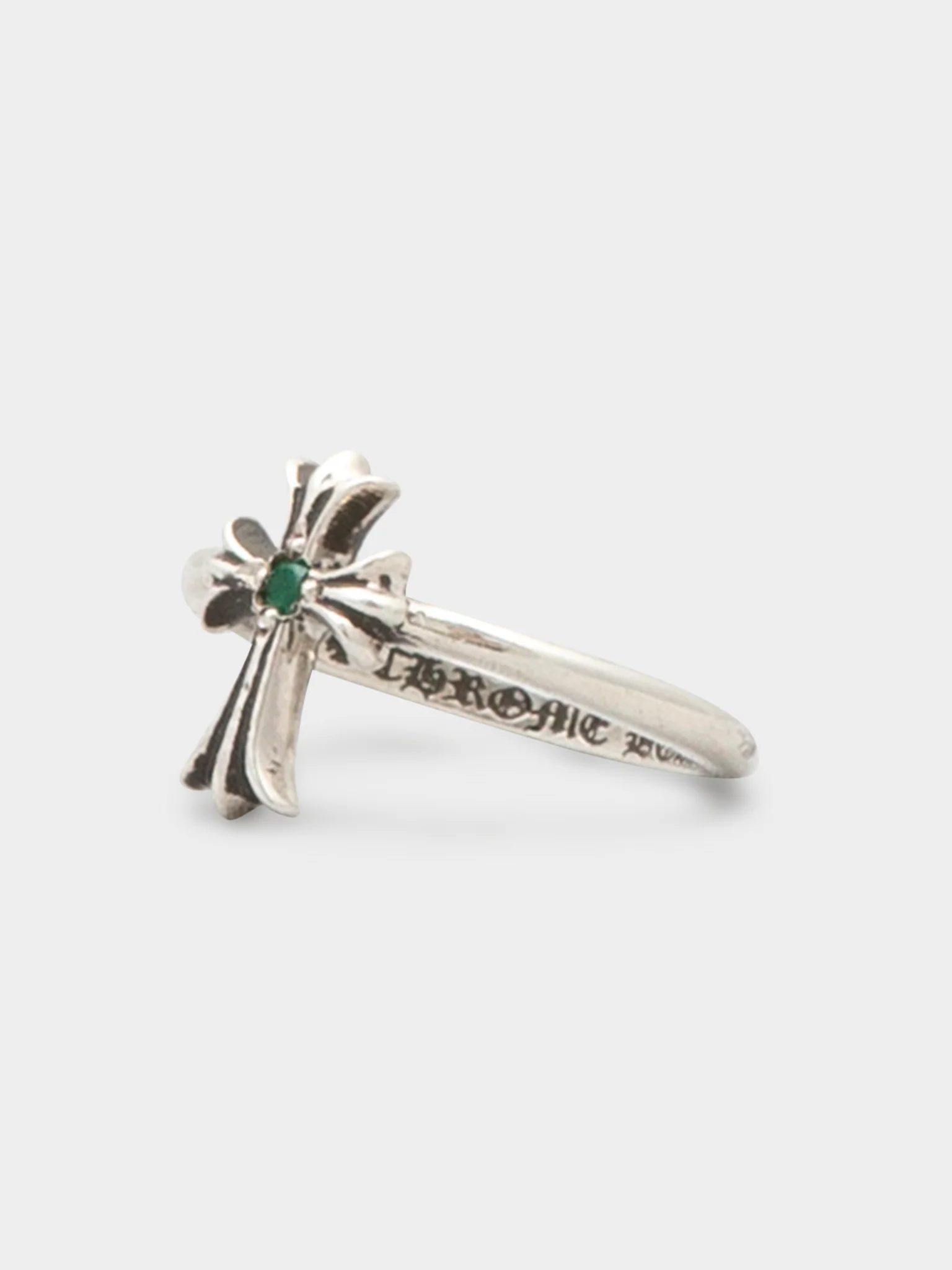 Emerald Cross Bubblegum Ring - Image 2