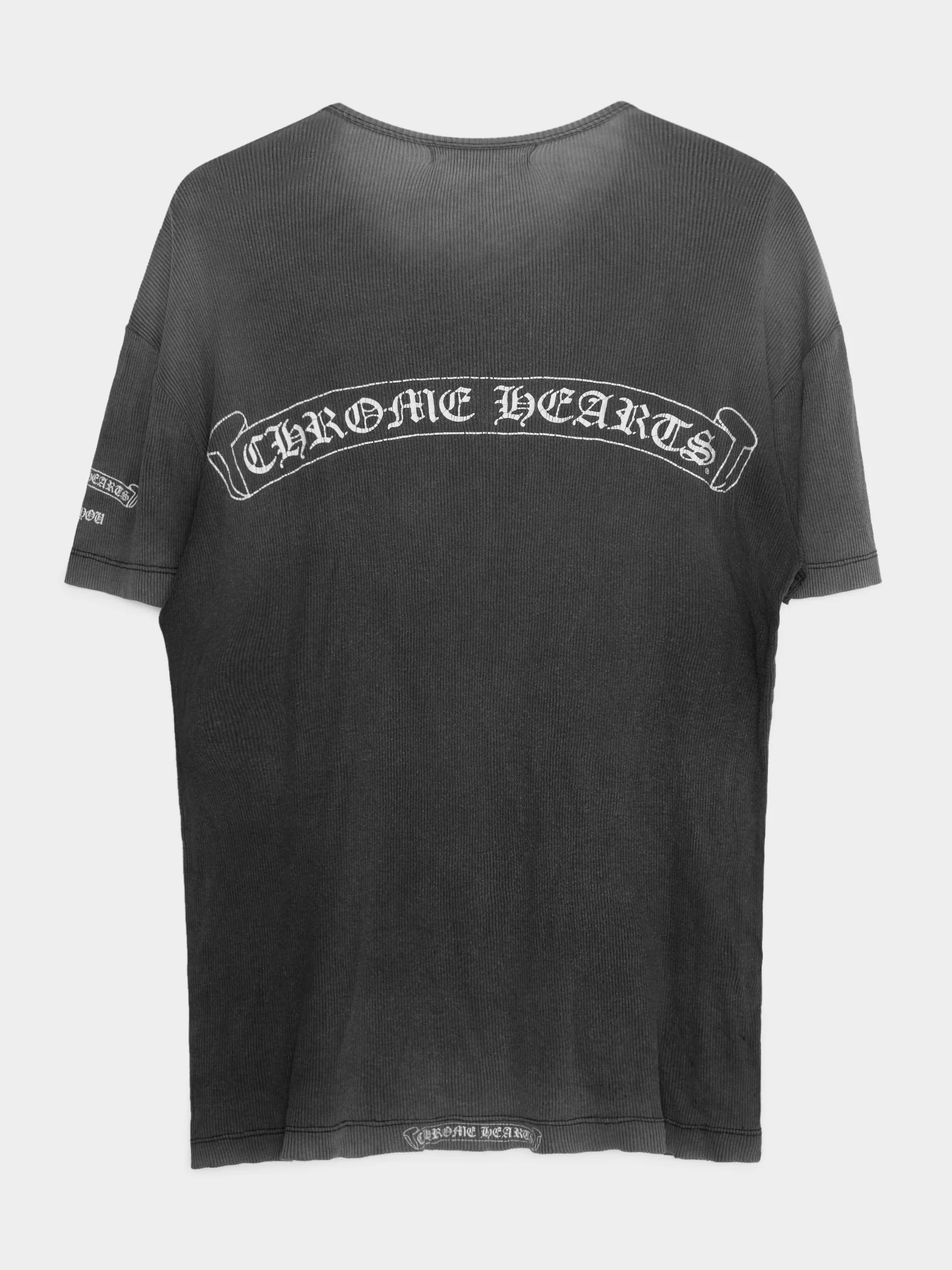 Faded Ribbed Cross T-Shirt - Image 4