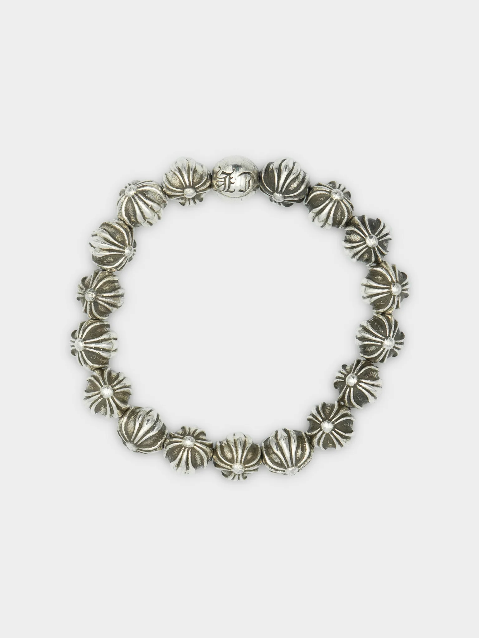 Full Silver Bead Bracelet - Image 2