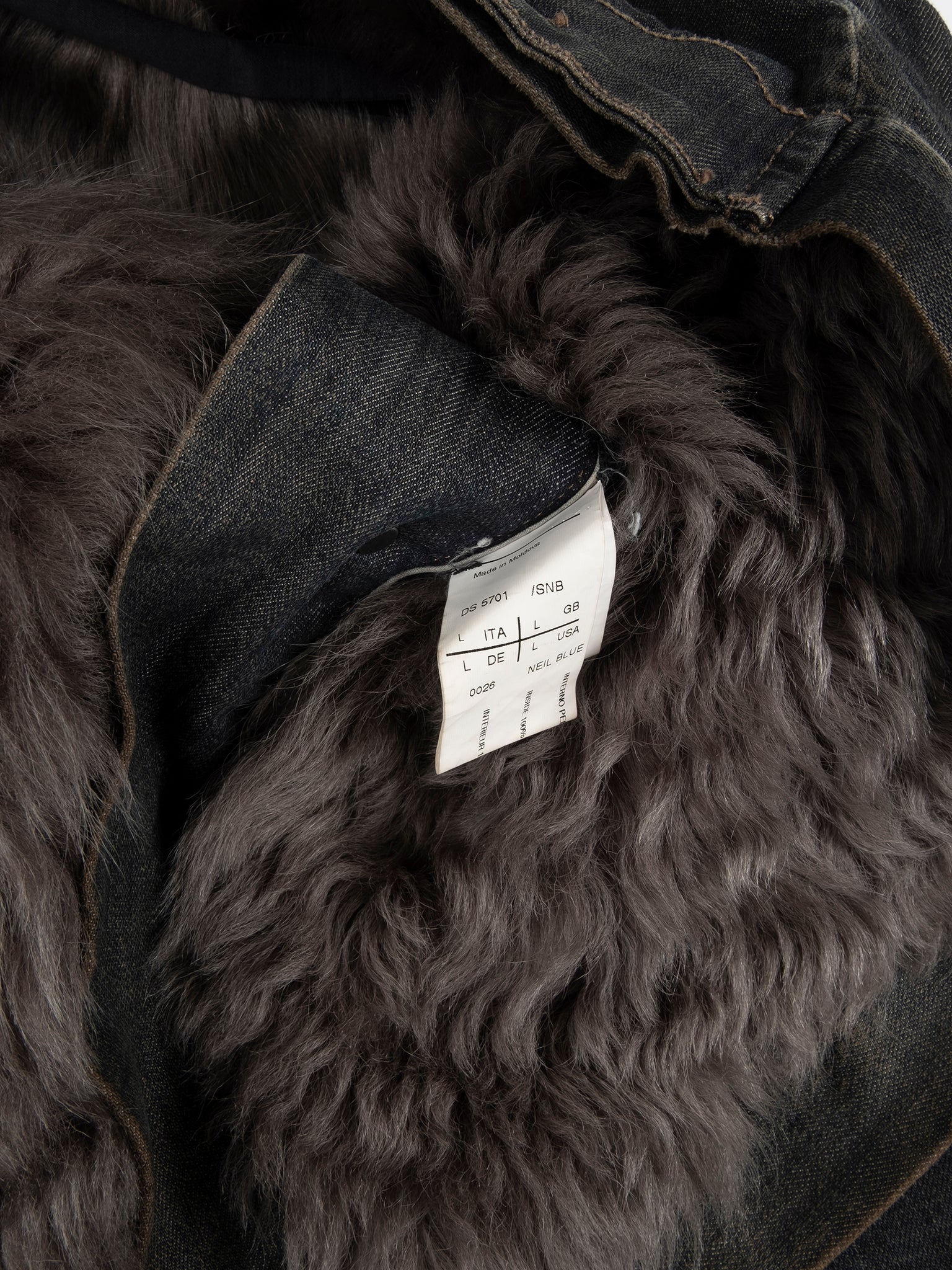 Fur-lined Denim Vest - Image 5
