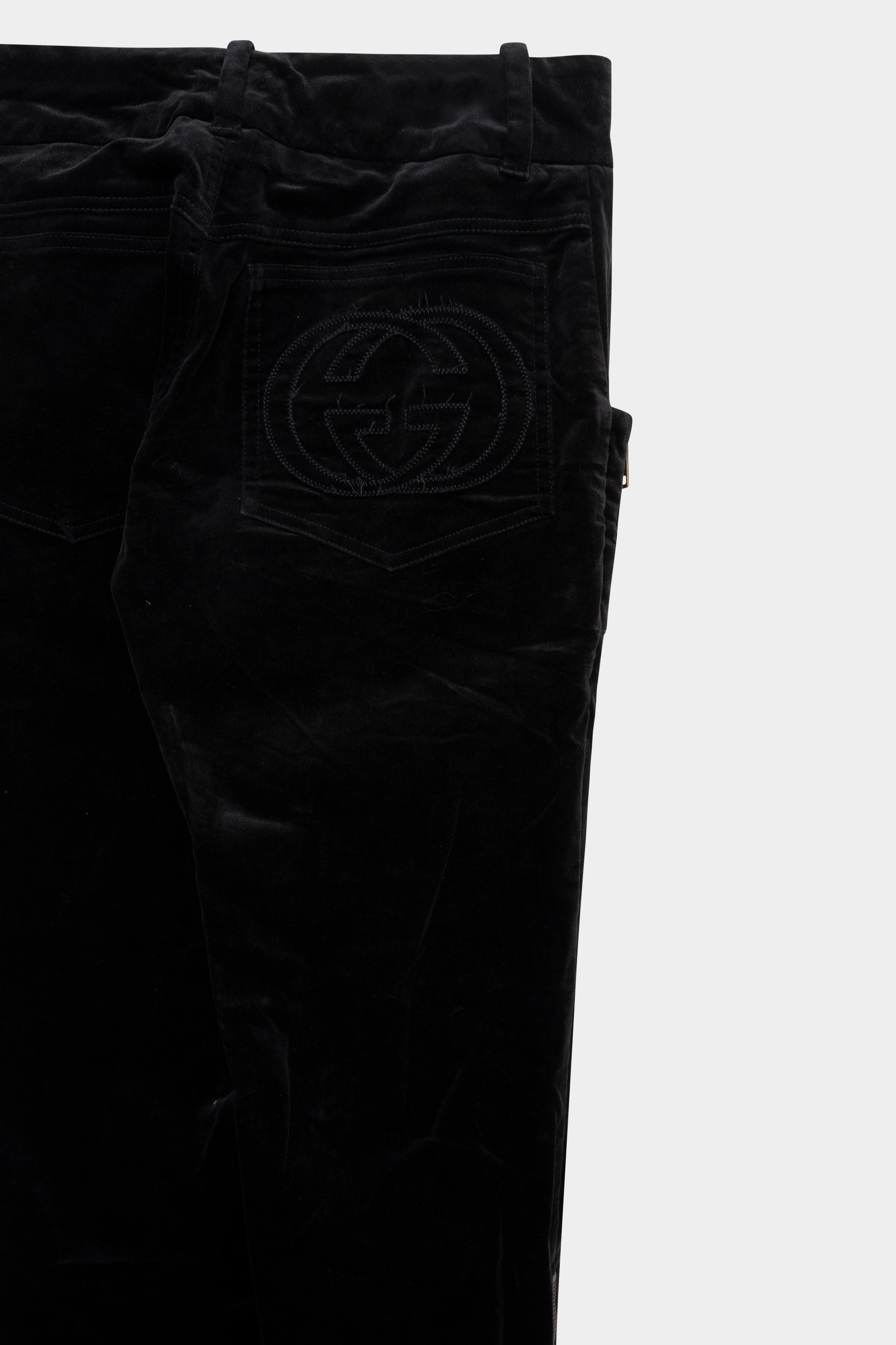 FW03 Tom Ford Velvet Zipper Pants - Image 3