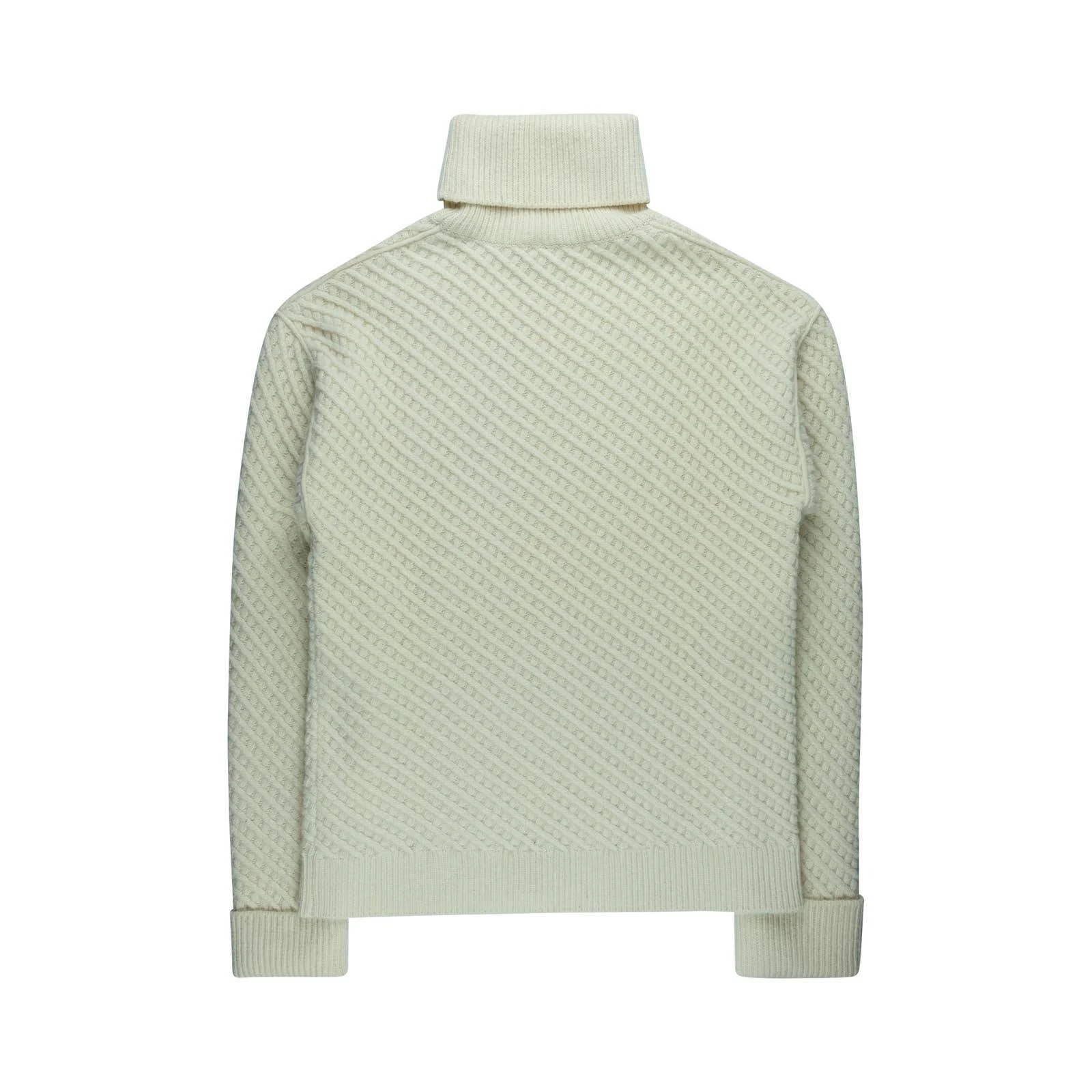 Oversized Cream Cable Knit Sweater - Image 4