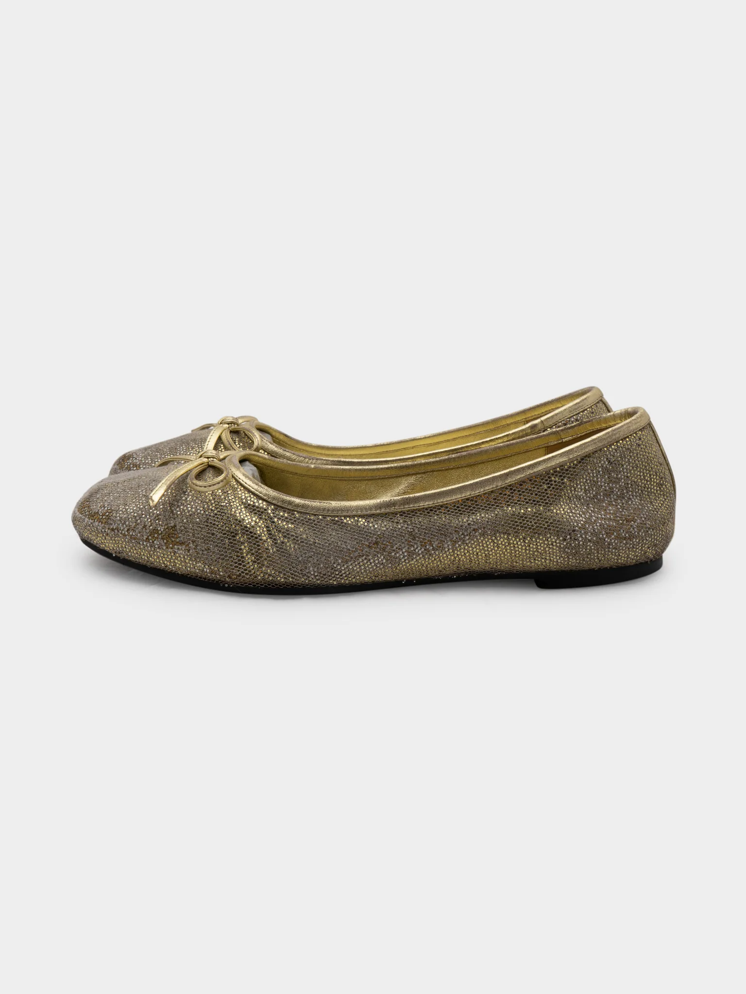Gold Leopold Ballet Flats - Image 2
