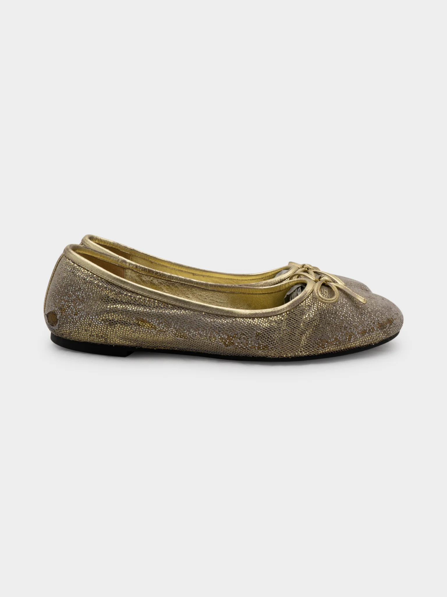 Gold Leopold Ballet Flats - Image 4
