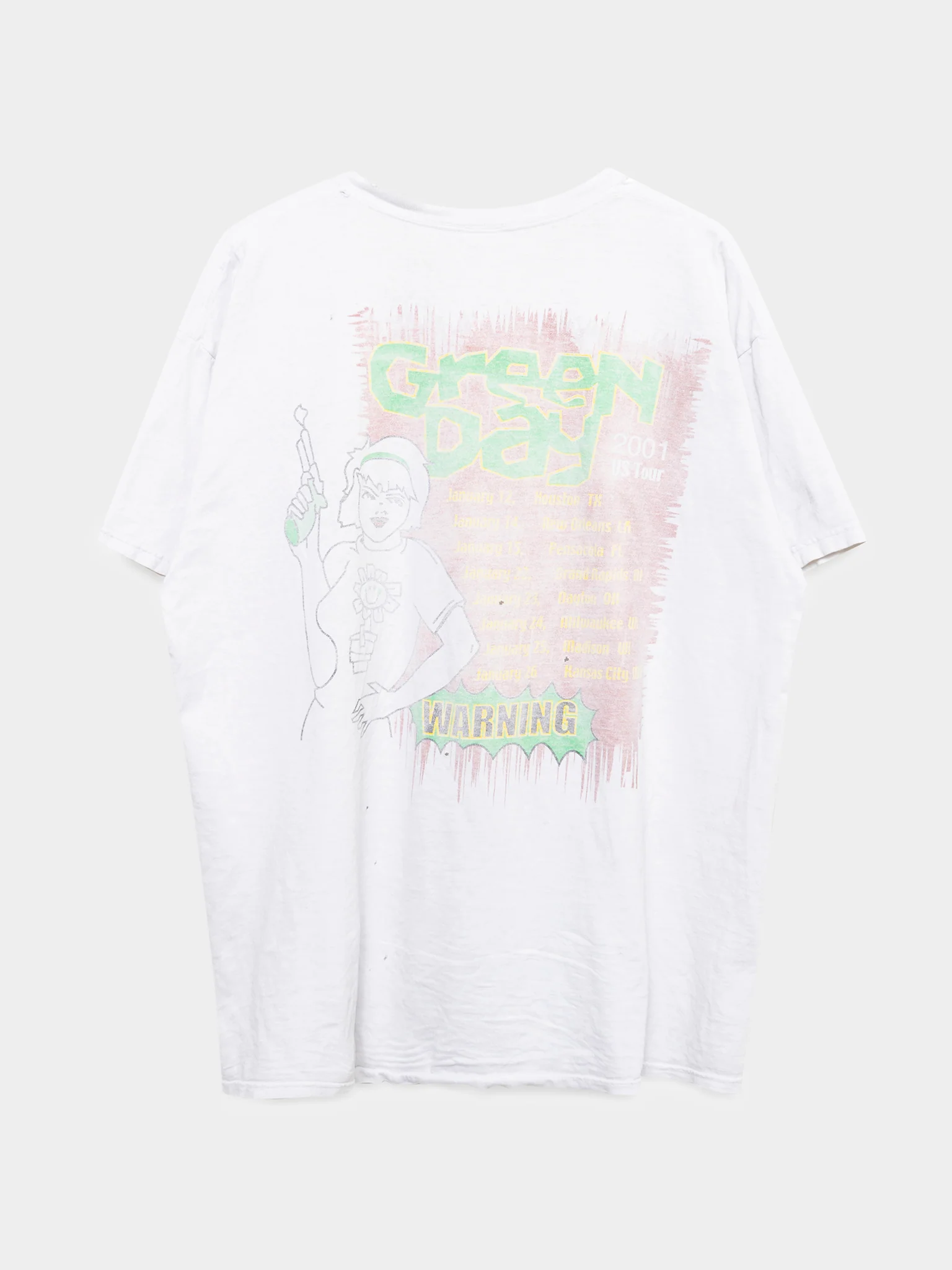 Green Day “Warning Tour 2001” T-Shirt - Image 2